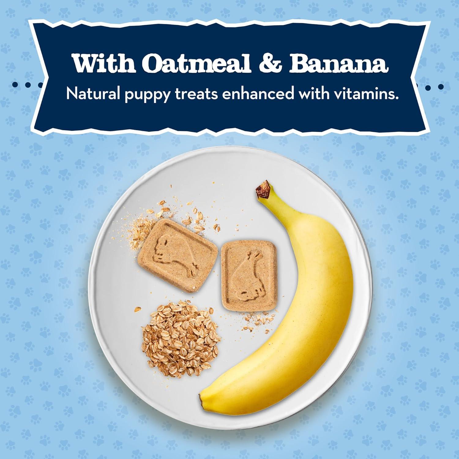 imageBlue Buffalo Baby Blue Crunchy Biscuits with DHA Crunchy Dog Treats for Puppies Made with Natural Ingredients Oatmeal amp Banana 8oz Bag8 Ounce Pack of 1