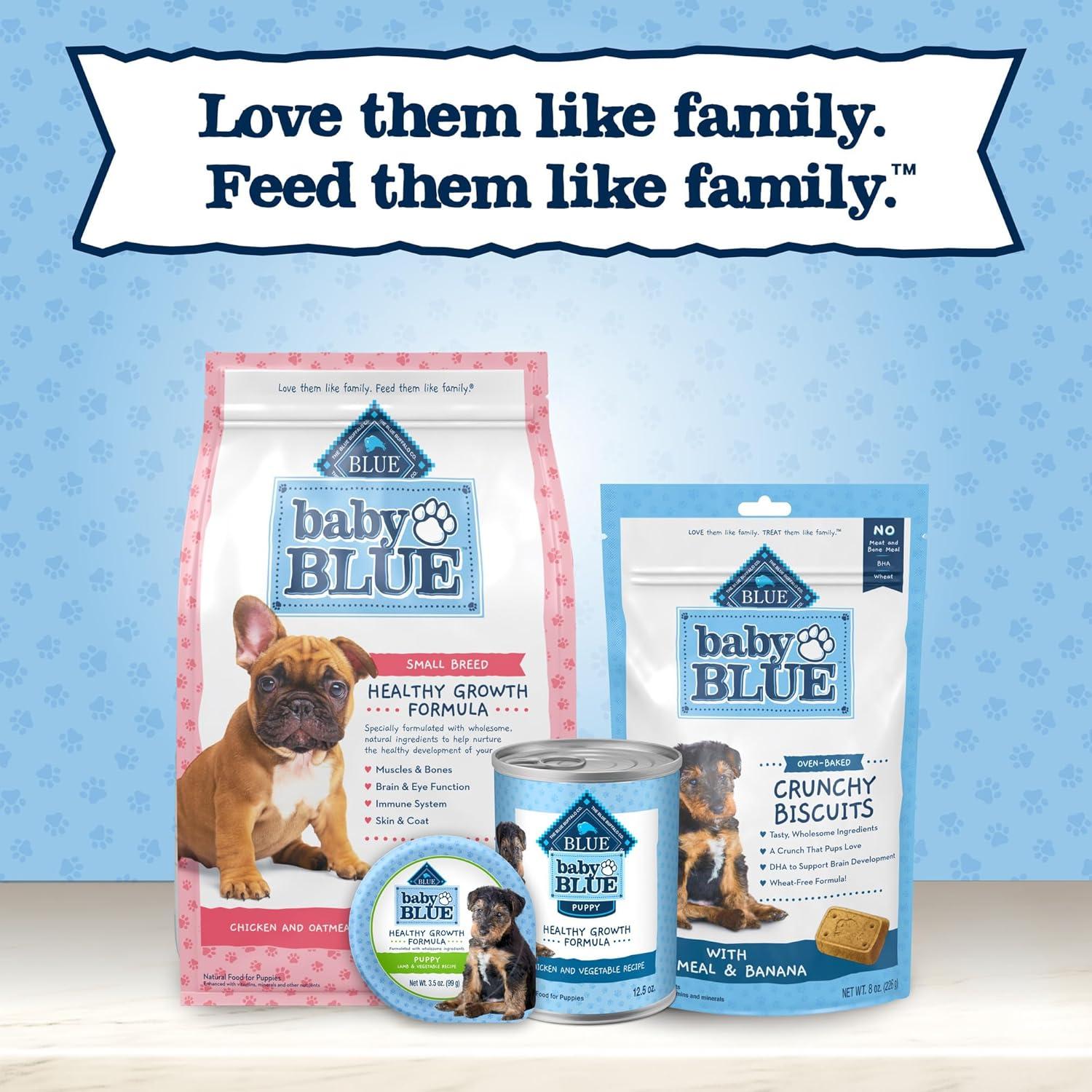 imageBlue Buffalo Baby Blue Crunchy Biscuits with DHA Crunchy Dog Treats for Puppies Made with Natural Ingredients Oatmeal amp Banana 8oz Bag8 Ounce Pack of 1