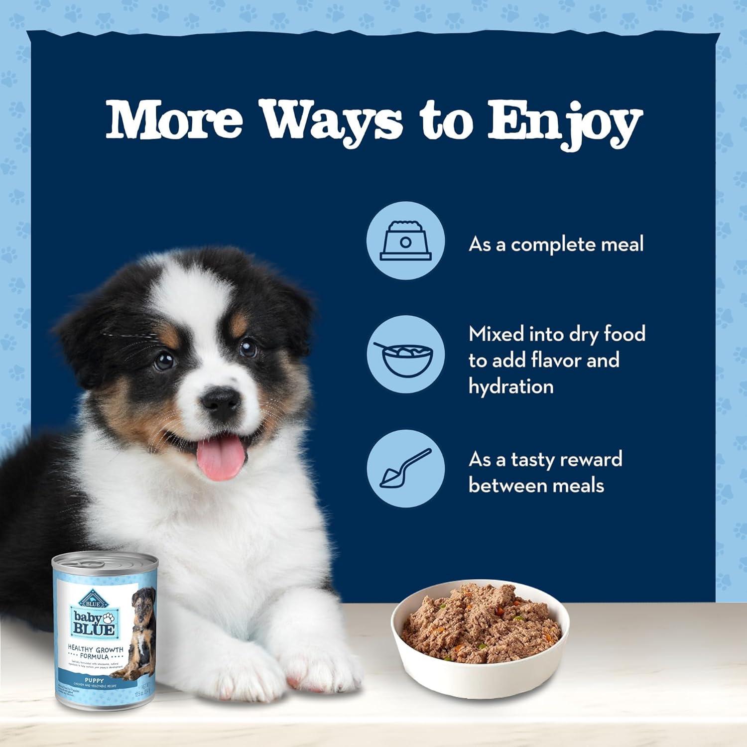 imageBlue Buffalo Baby Blue Healthy Growth Formula Natural Puppy Wet Dog Food Chicken and Vegetable RecipeChicken Vegetable