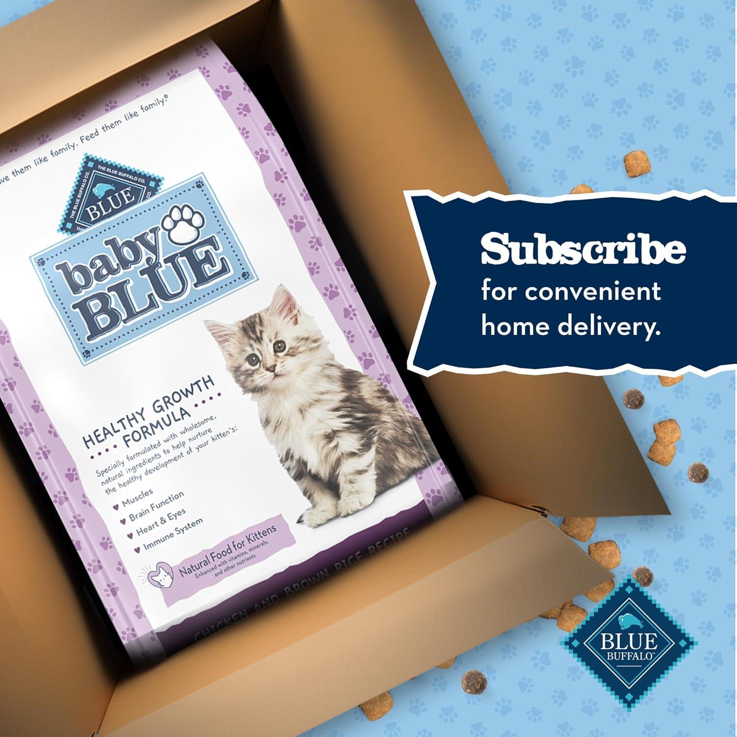 imageBlue Buffalo Baby Blue Natural Dry Food for Kittens Healthy Growth Formula with DHA Chicken and Brown Rice Recipe 5lb BagChicken Brown Rice