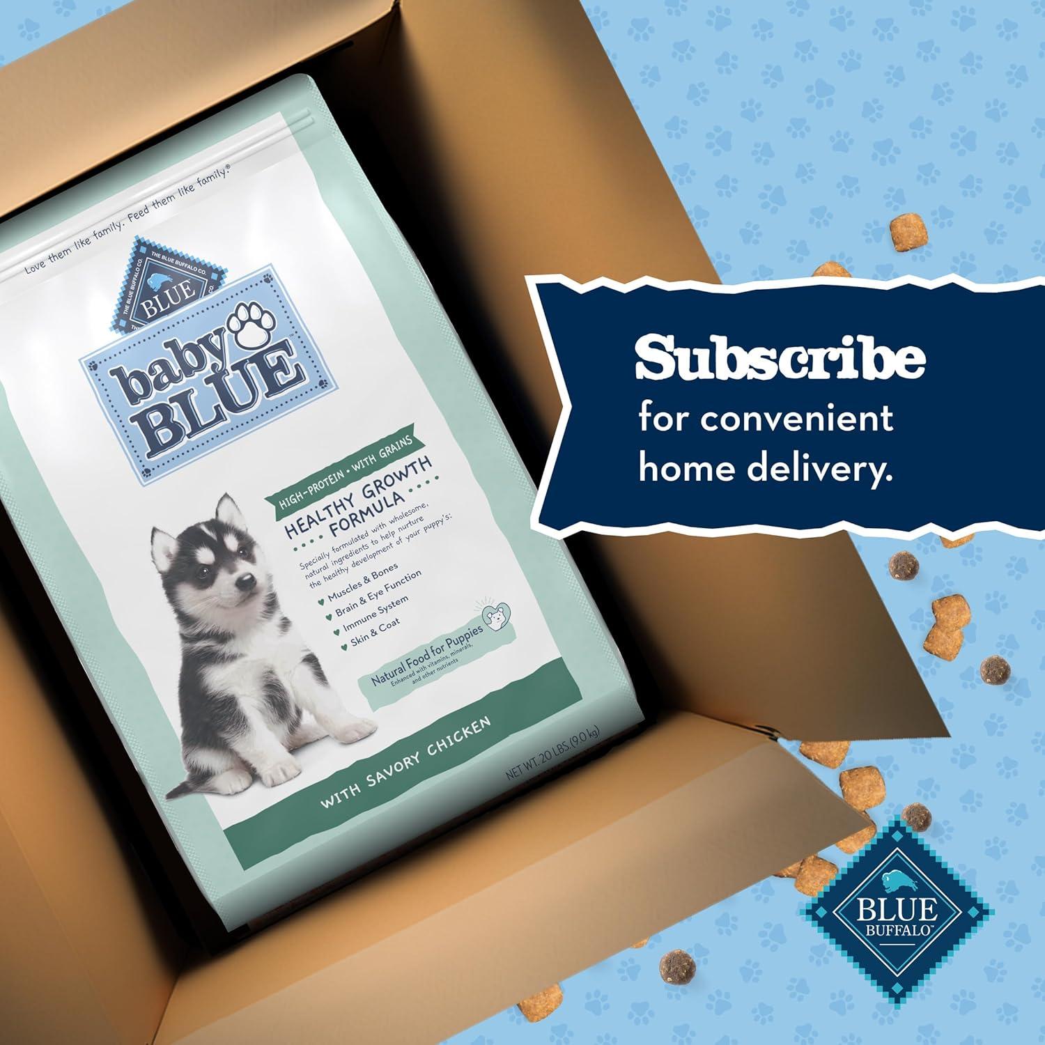 imageBlue Buffalo Baby Blue Natural Dry Food for Puppies Healthy Growth Formula with DHA HighProtein Savory Chicken Recipe 20lb BagChicken