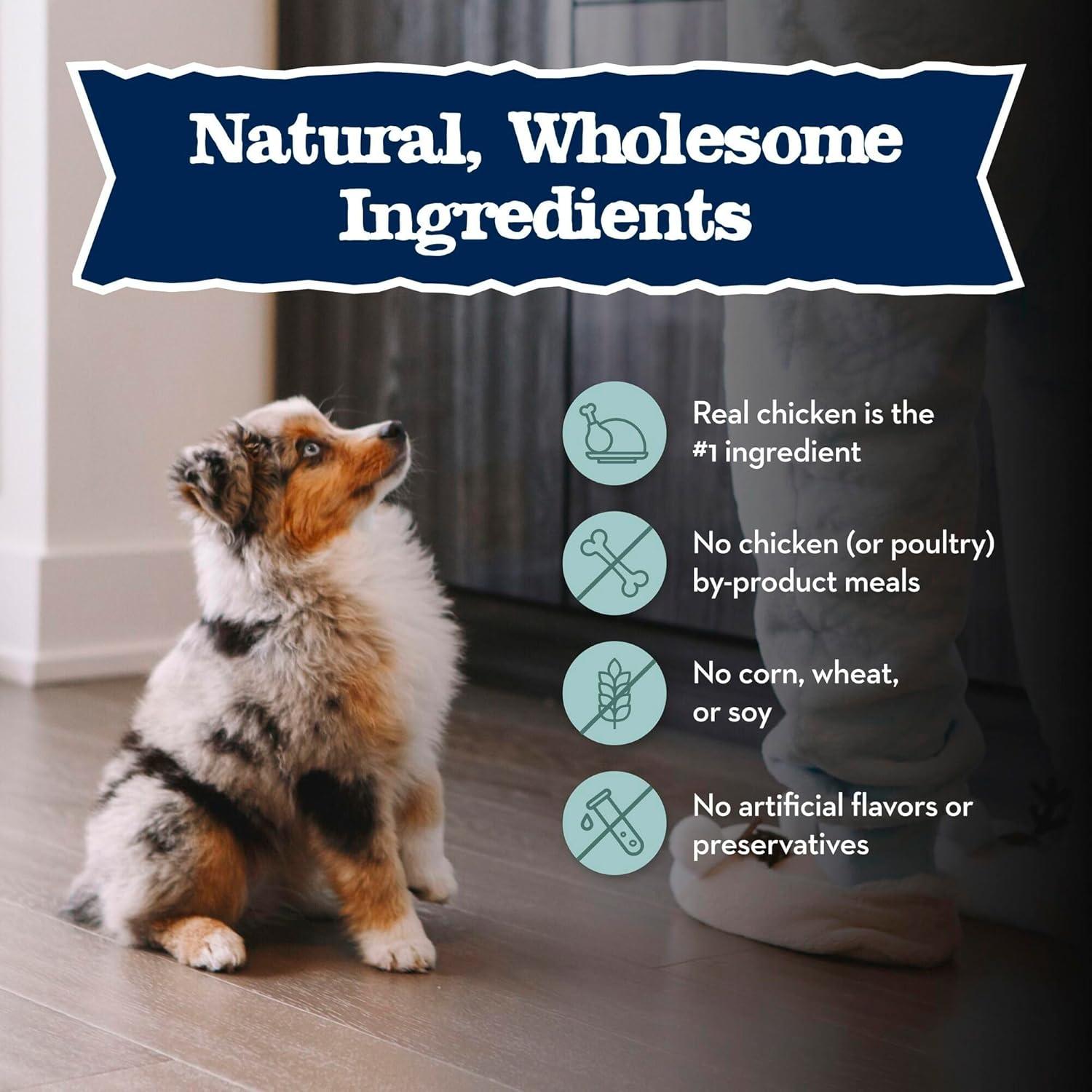 imageBlue Buffalo Baby Blue Natural Dry Food for Puppies Healthy Growth Formula with DHA HighProtein Savory Chicken Recipe 4lb BagChicken