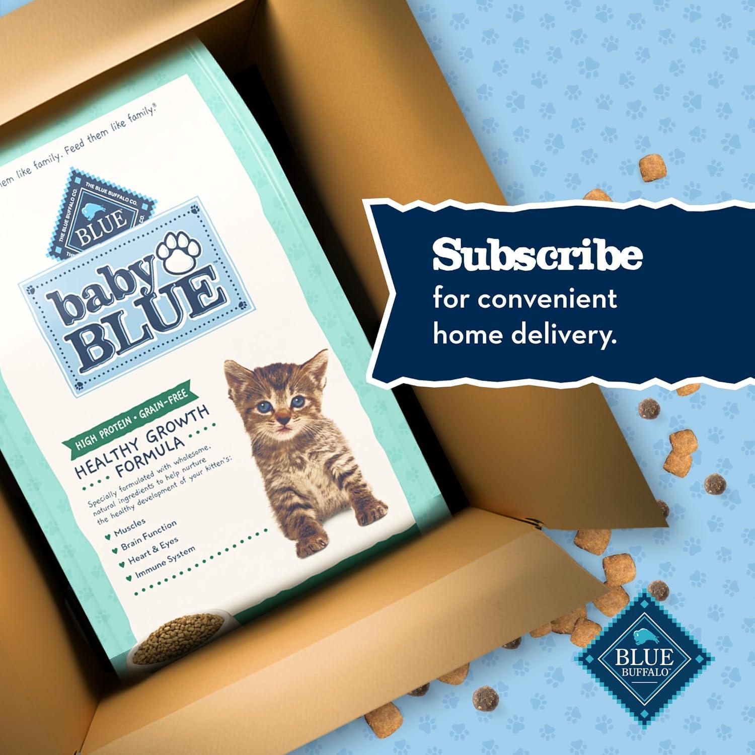 imageBlue Buffalo Baby Blue Natural Kitten GrainFree Dry Cat Food HighProtein Healthy Growth Formula with DHA Savory Chicken 2lb BagChicken