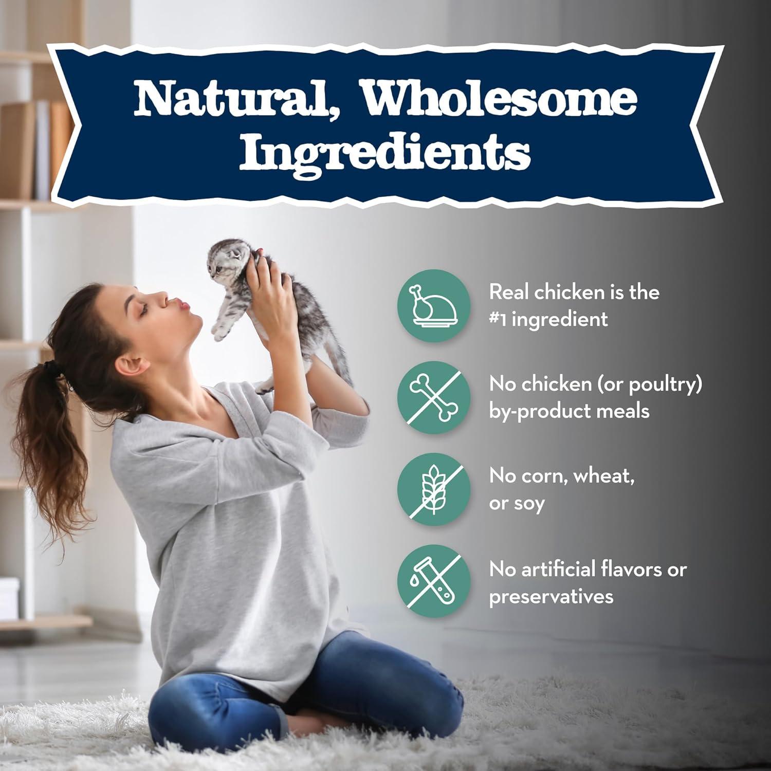 imageBlue Buffalo Baby Blue Natural Kitten GrainFree Dry Cat Food HighProtein Healthy Growth Formula with DHA Savory Chicken 2lb BagChicken