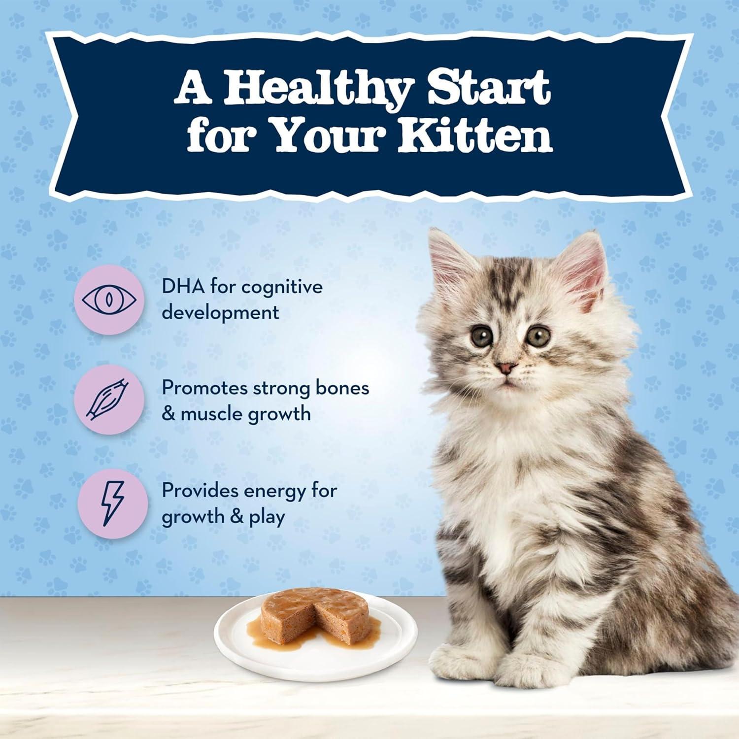 imageBlue Buffalo Baby Blue Natural Kitten Wet Cat Food Healthy Growth Formula with DHA Chicken Recipe MultiPack 3oz Cans 24 Count3 Ounce Pack of 24