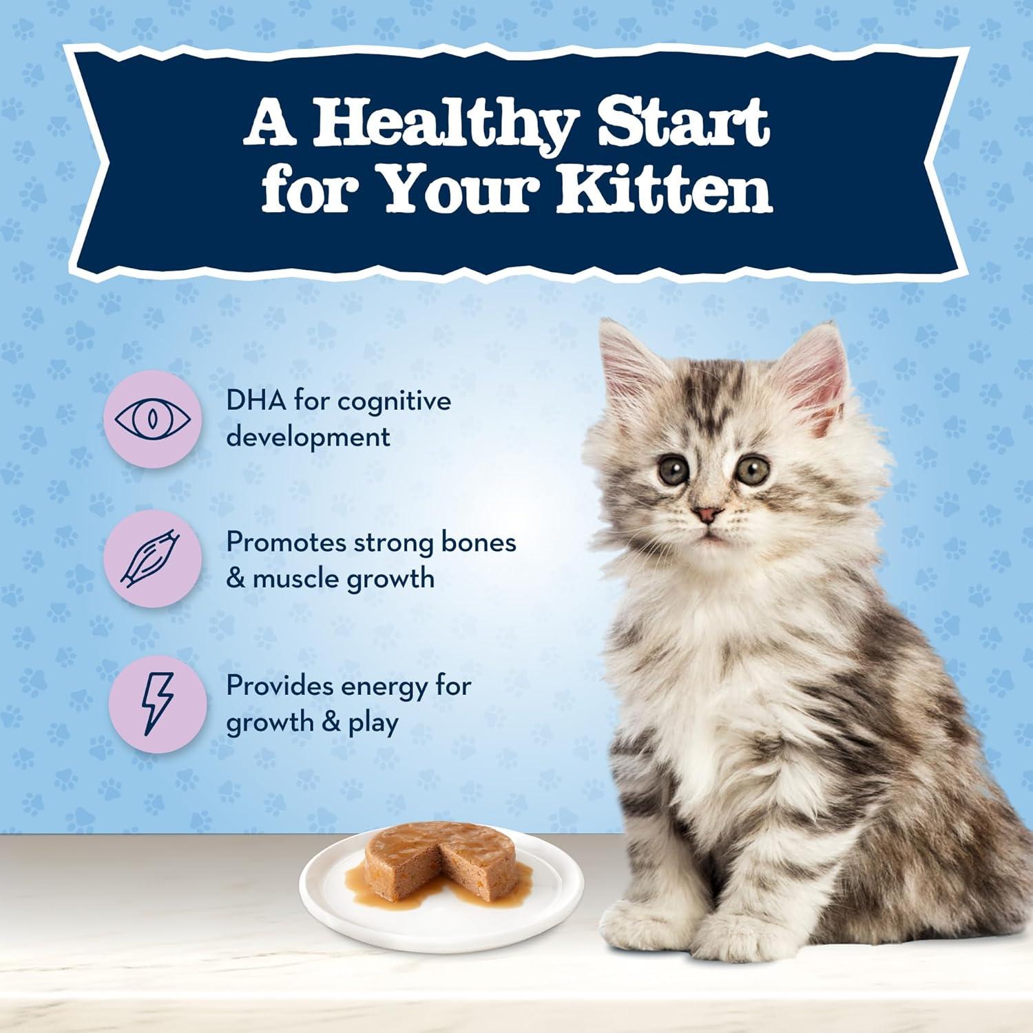 imageBlue Buffalo Baby Blue Natural Kitten Wet Cat Food Healthy Growth Formula with DHA Chicken Recipe MultiPack 3oz Cans 6 Count3 Ounce Pack of 24