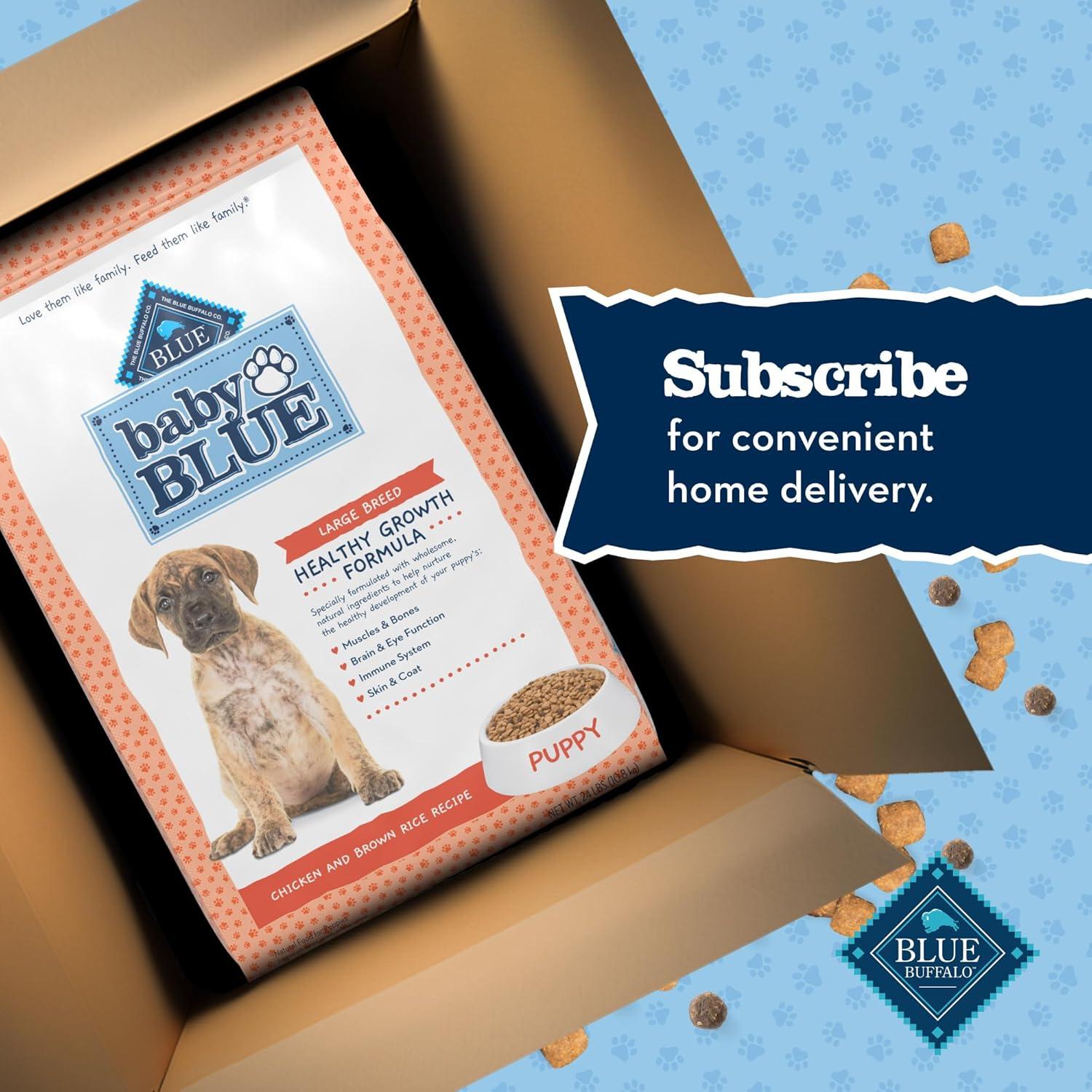 imageBlue Buffalo Baby Blue Natural Large Breed Puppy Dry Dog Food Healthy Growth Formula with DHA Chicken and Brown Rice Recipe 24lb Bag