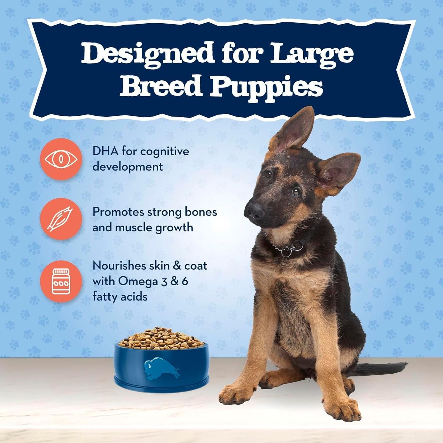 imageBlue Buffalo Baby Blue Natural Large Breed Puppy Dry Dog Food Healthy Growth Formula with DHA Chicken and Brown Rice Recipe 24lb Bag