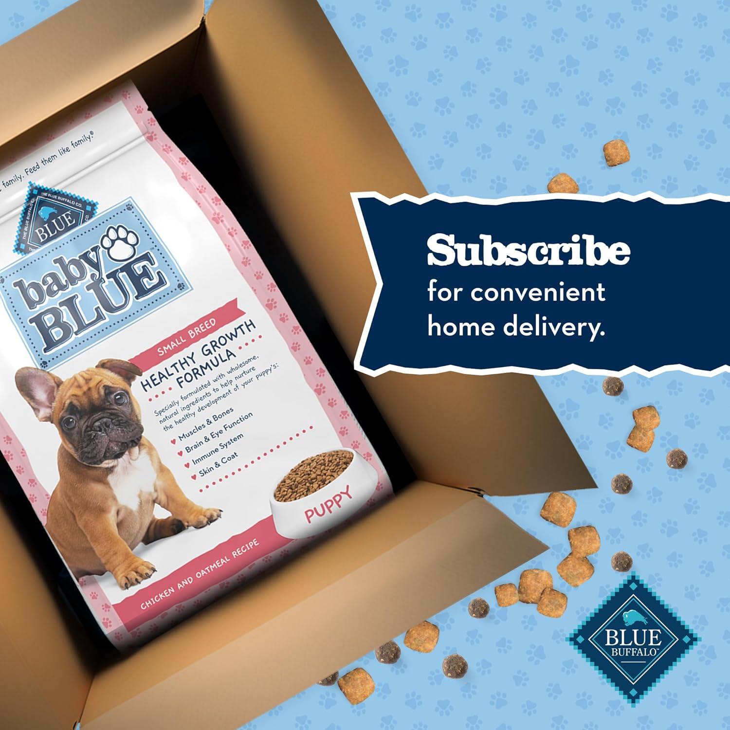 imageBlue Buffalo Baby Blue Natural Small Breed Puppy Dry Dog Food Healthy Growth Formula with DHA Chicken and Oatmeal Recipe 4lb Bag4 Pound Pack of 2