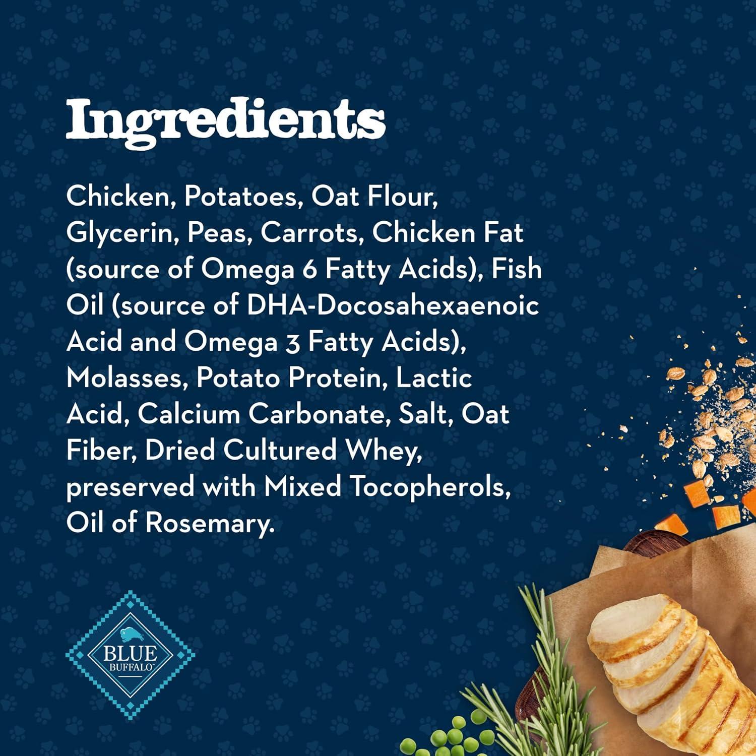 imageBlue Buffalo Baby Blue Soft Biscuits with DHA Natural Dog Treats for Puppies Great for Training with Chicken amp Carrots 8oz Bag8 Ounce Pack of 1