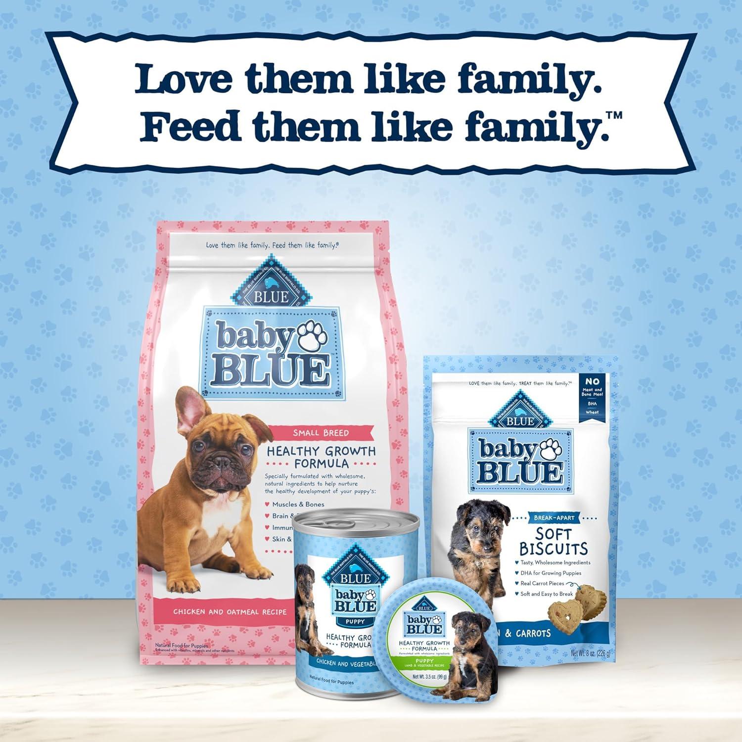 imageBlue Buffalo Baby Blue Soft Biscuits with DHA Natural Dog Treats for Puppies Great for Training with Chicken amp Carrots 8oz Bag8 Ounce Pack of 1