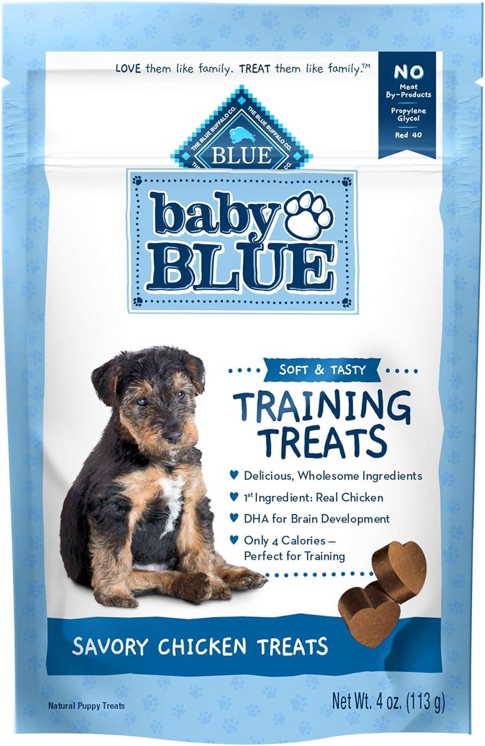imageBlue Buffalo Baby Blue Training Treats Natural Puppy Soft Dog Treats Savory Chicken 4oz Bag4 Ounce Pack of 1