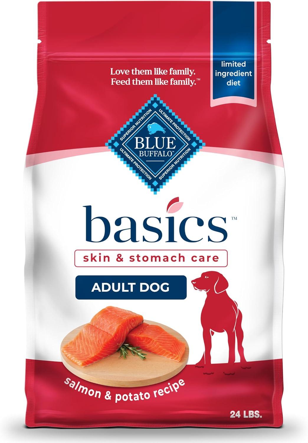 imageBlue Buffalo Basics Adult Dry Dog Food Skin amp Stomach Care Limited Ingredient Diet for Dogs Turkey Recipe 11lb BagSalmon Potato