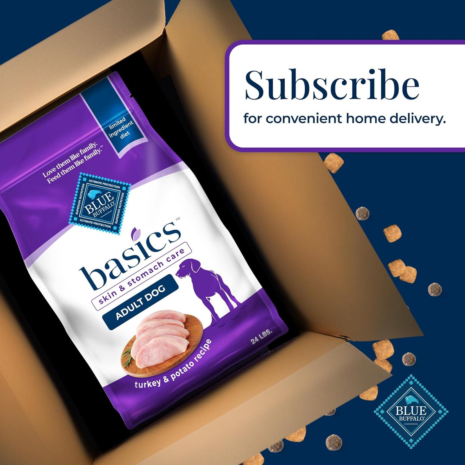 imageBlue Buffalo Basics Adult Dry Dog Food Skin amp Stomach Care Limited Ingredient Diet for Dogs Turkey Recipe 11lb BagTurkey Potato
