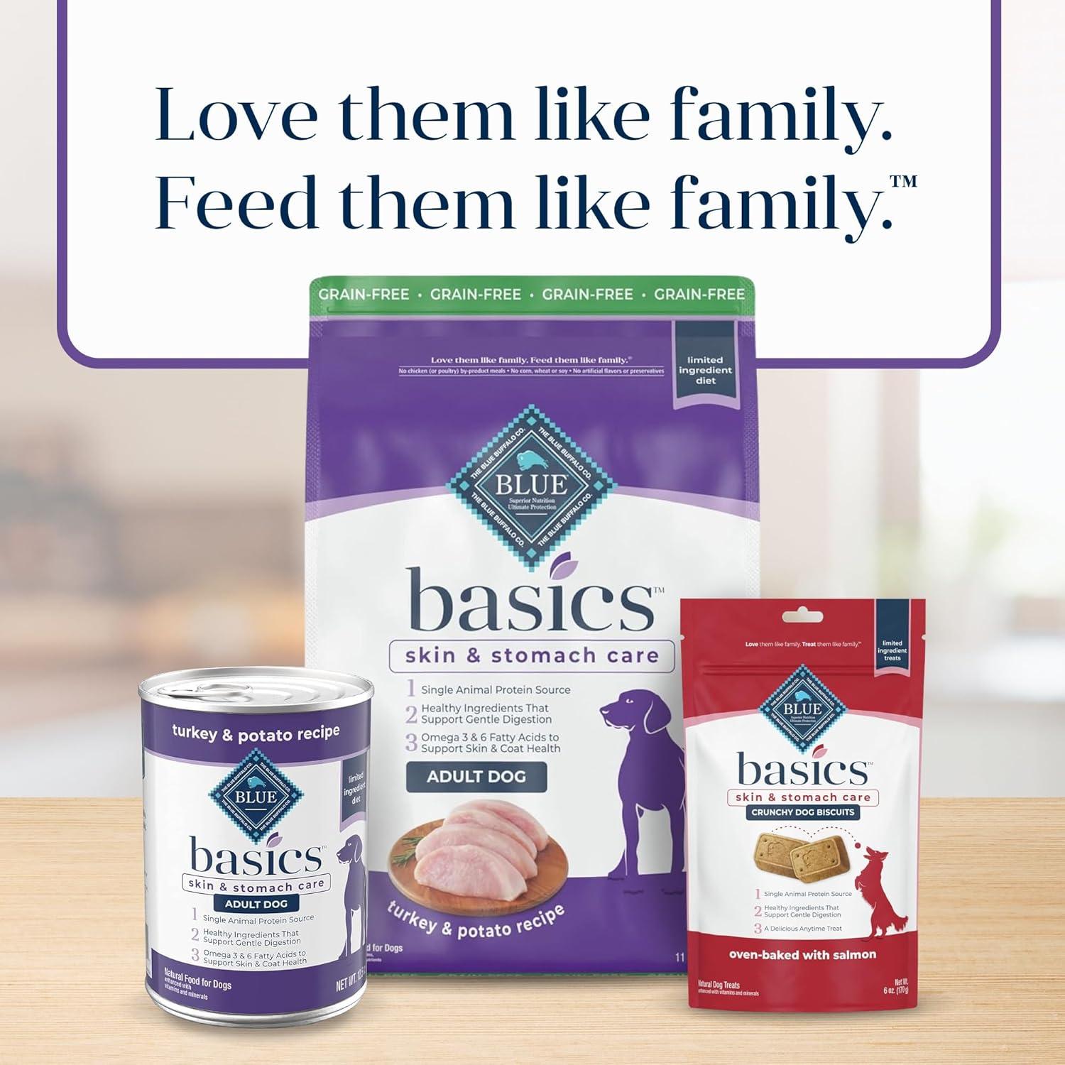 imageBlue Buffalo Basics Adult GrainFree Dry Dog Food for Skin amp Stomach Care Limited Ingredient Diet Made in the USA with Natural Ingredients Turkey amp Potato Recipe 11lb BagTurkey Potato