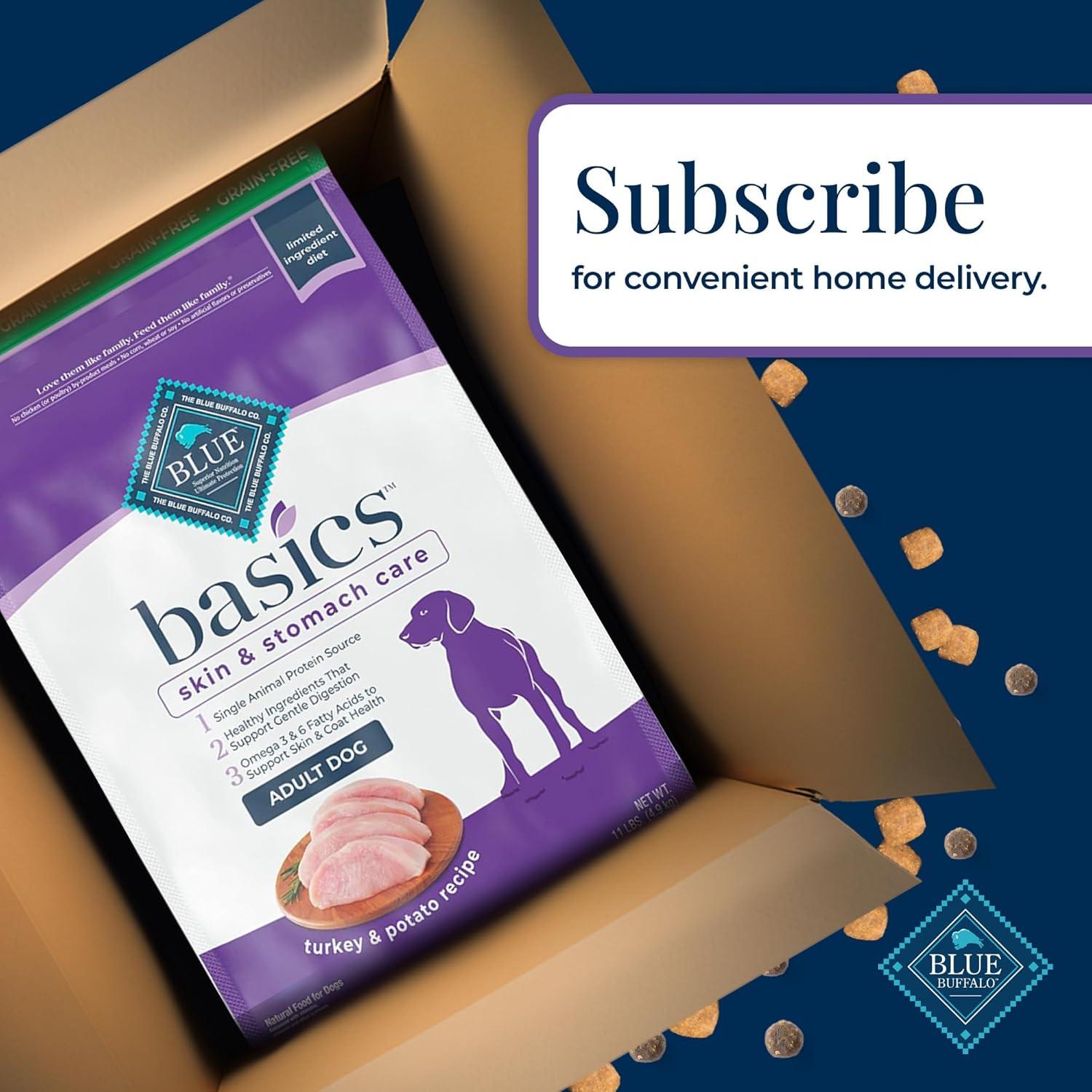 imageBlue Buffalo Basics Adult GrainFree Dry Dog Food for Skin amp Stomach Care Limited Ingredient Diet Made in the USA with Natural Ingredients Turkey amp Potato Recipe 11lb BagTurkey Potato