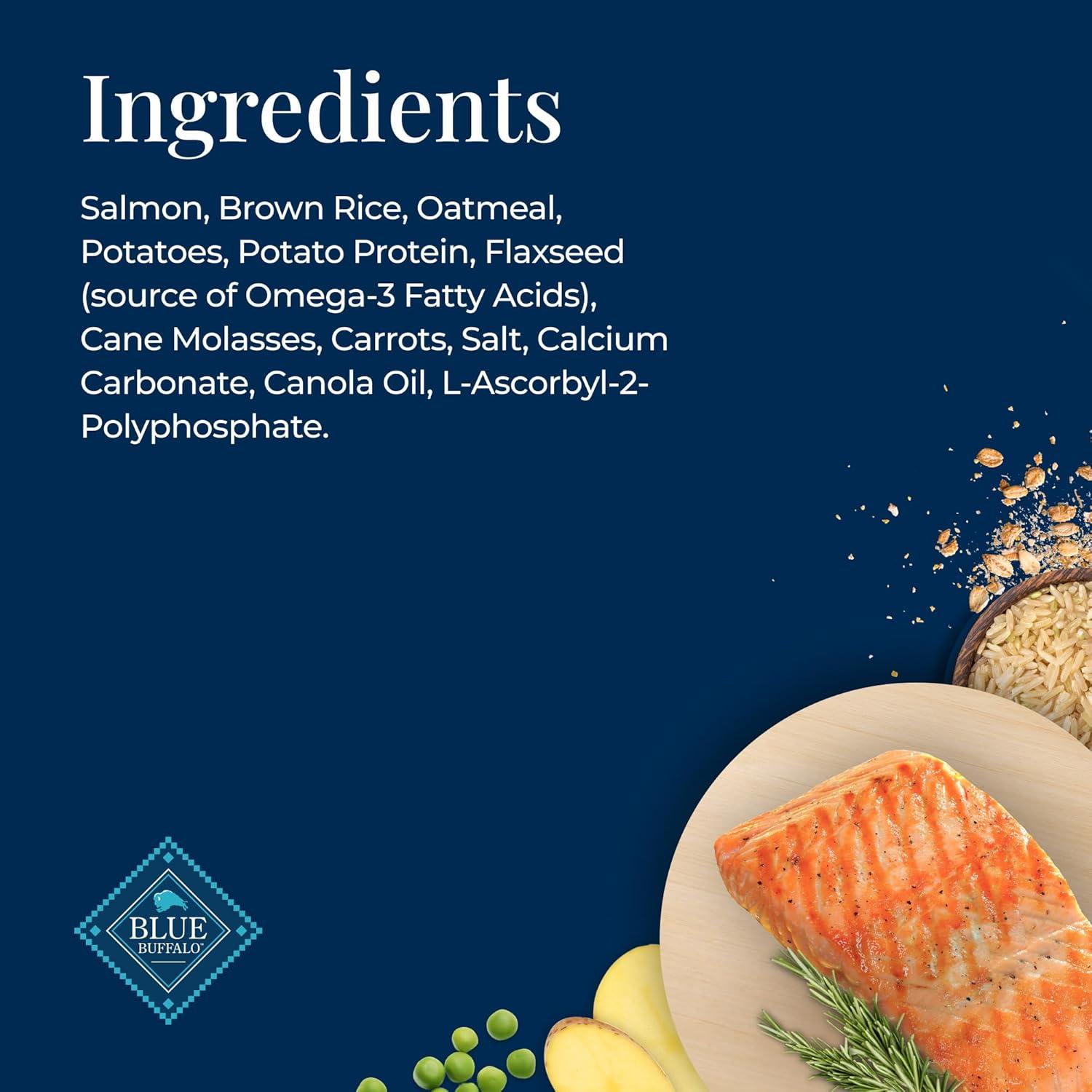 imageBlue Buffalo Basics Crunchy Dog Biscuits for Skin amp Stomach Care Limited Ingredient Diet Dog Treats Salmon amp Potato Recipe 6oz BagSalmon Potato