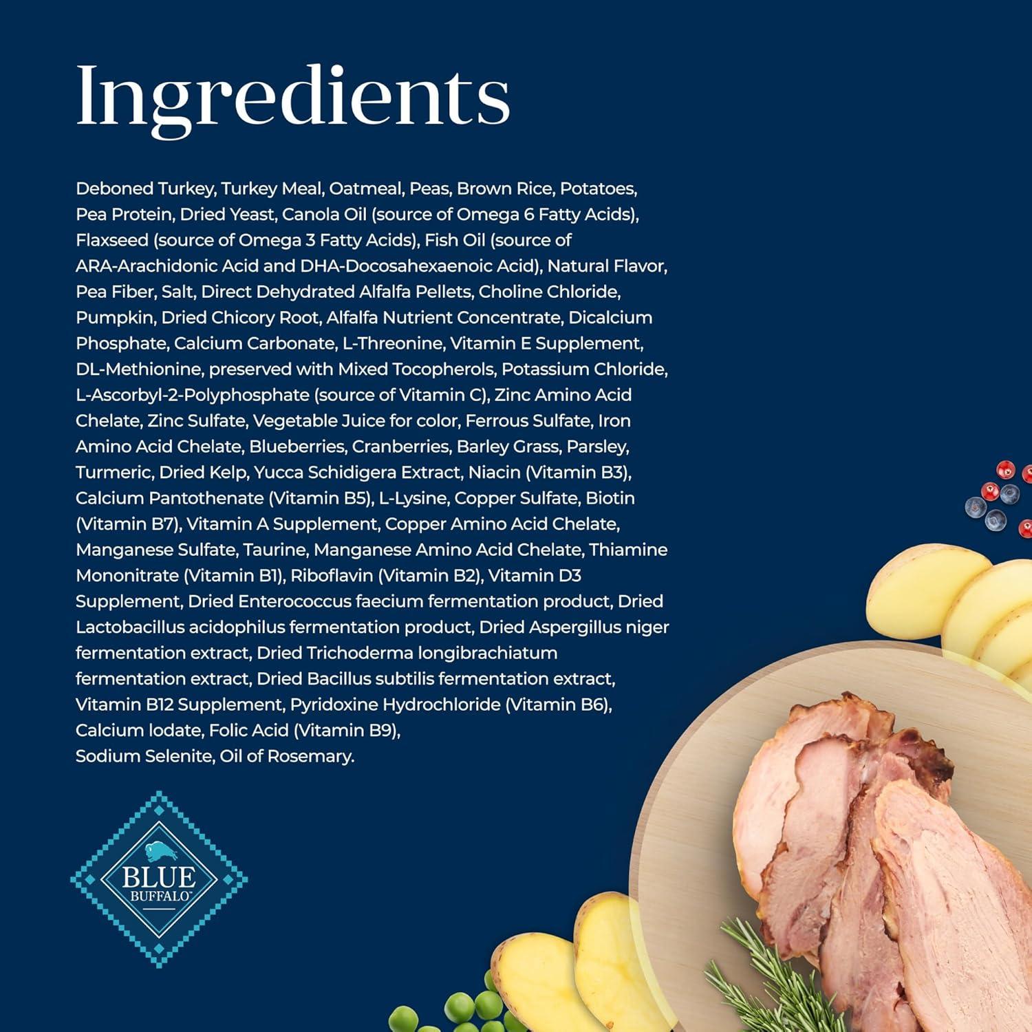 imageBlue Buffalo Basics Dry Dog Food for Puppies Skin amp Stomach Care Limited Ingredient Diet for Dogs Turkey Recipe 11lb BagTurkey Potato