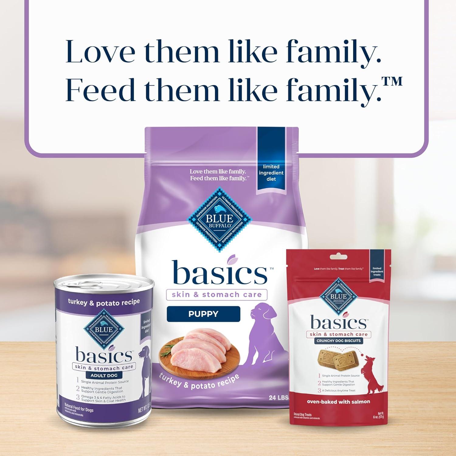 imageBlue Buffalo Basics Dry Dog Food for Puppies Skin amp Stomach Care Limited Ingredient Diet for Dogs Turkey Recipe 11lb BagTurkey Potato