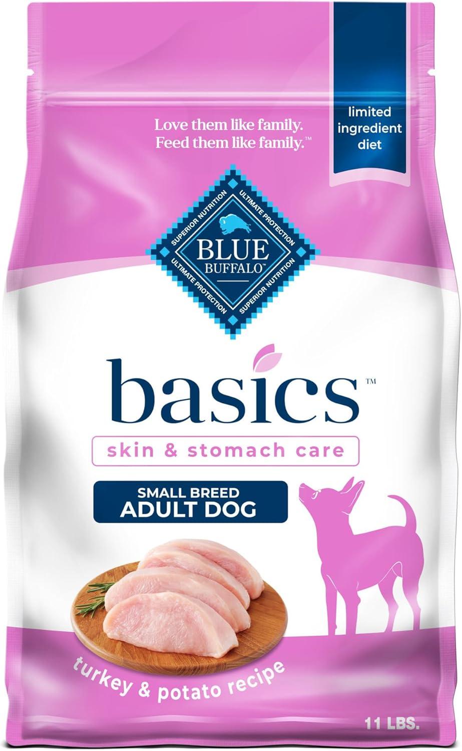 imageBlue Buffalo Basics Dry Dog Food for Small Breed Adult Dogs Limited Ingredient Diet Turkey Recipe 11lb BagTurkey Potato