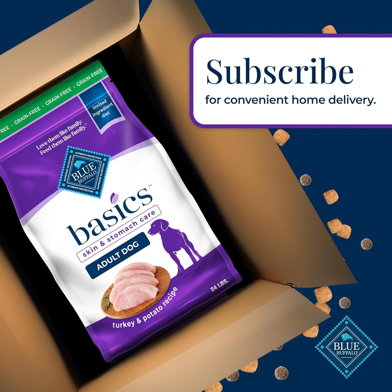 imageBlue Buffalo Basics GrainFree Adult Dry Dog Food Skin amp Stomach Care Limited Ingredient Diet for Dogs Turkey Recipe 24lb Bag24 Pound Pack of 1