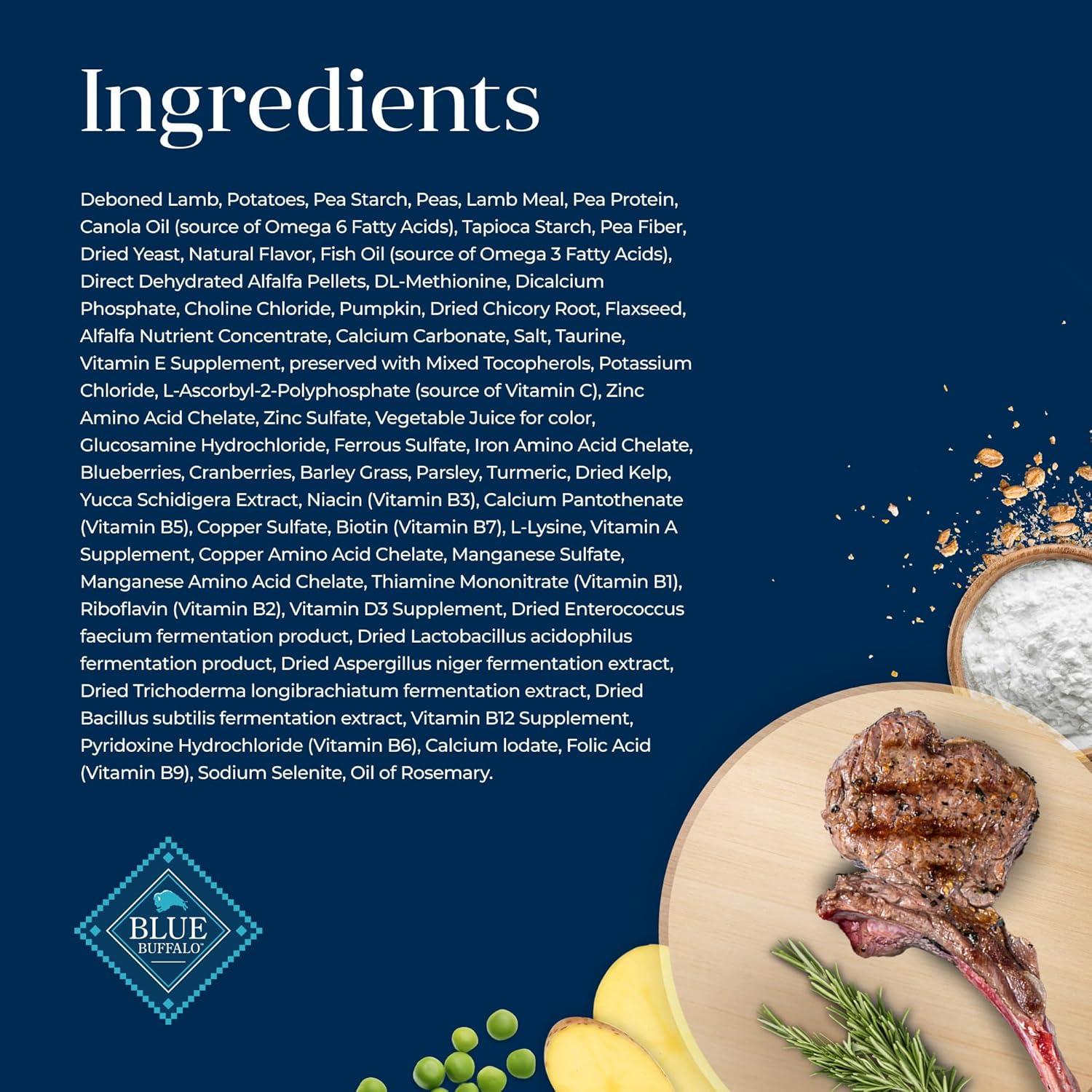 imageBlue Buffalo Basics GrainFree Adult Dry Dog Food Skin amp Stomach Care Limited Ingredient Diet for Dogs Turkey Recipe 4lb BagLamb Potato