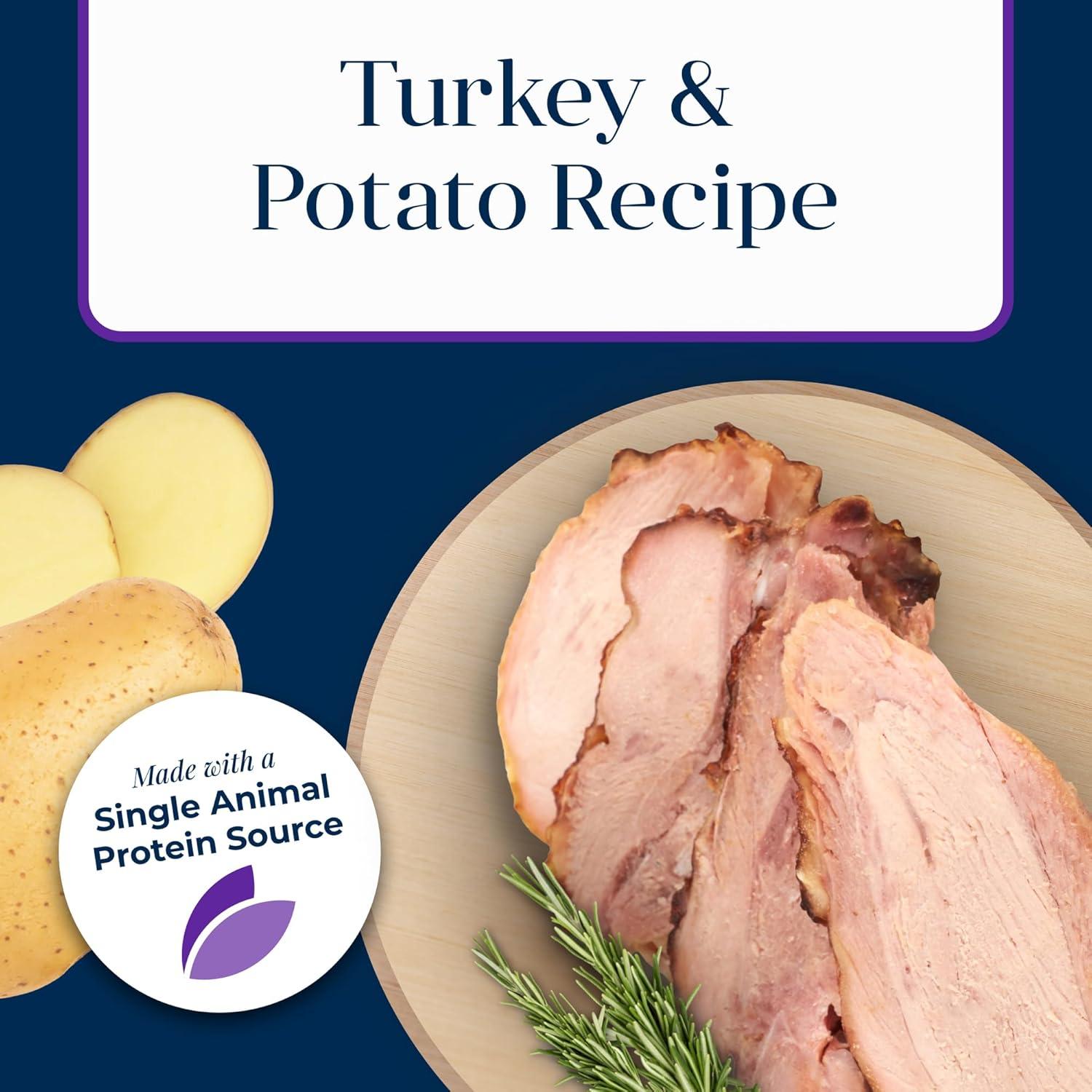 imageBlue Buffalo Basics GrainFree Adult Dry Dog Food Skin amp Stomach Care Limited Ingredient Diet for Dogs Turkey Recipe 4lb BagTurkey Potato