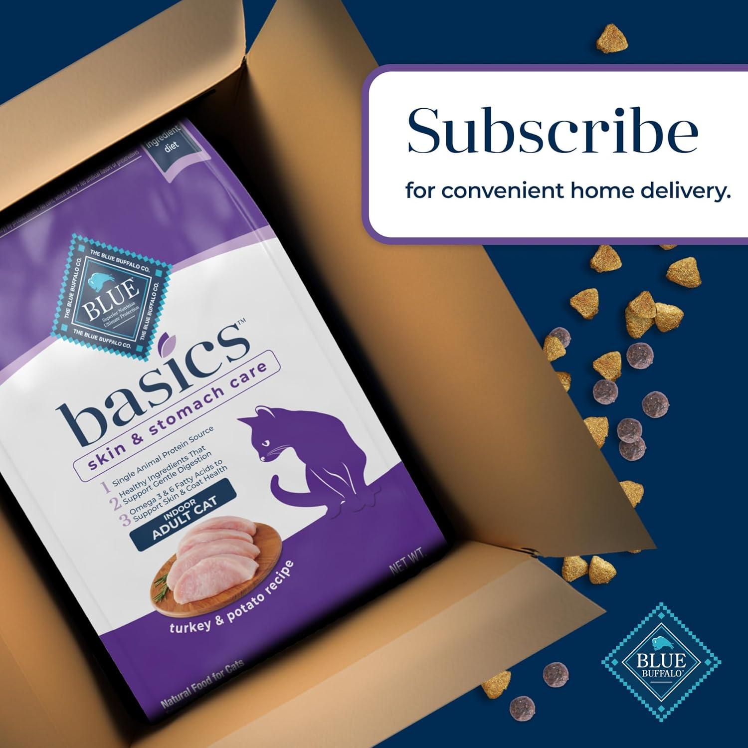 imageBlue Buffalo Basics GrainFree Dry Cat Food Skin amp Stomach Care Limited Ingredient Diet for Indoor Cats Turkey amp Potato Recipe 11lb BagTurkey Potato