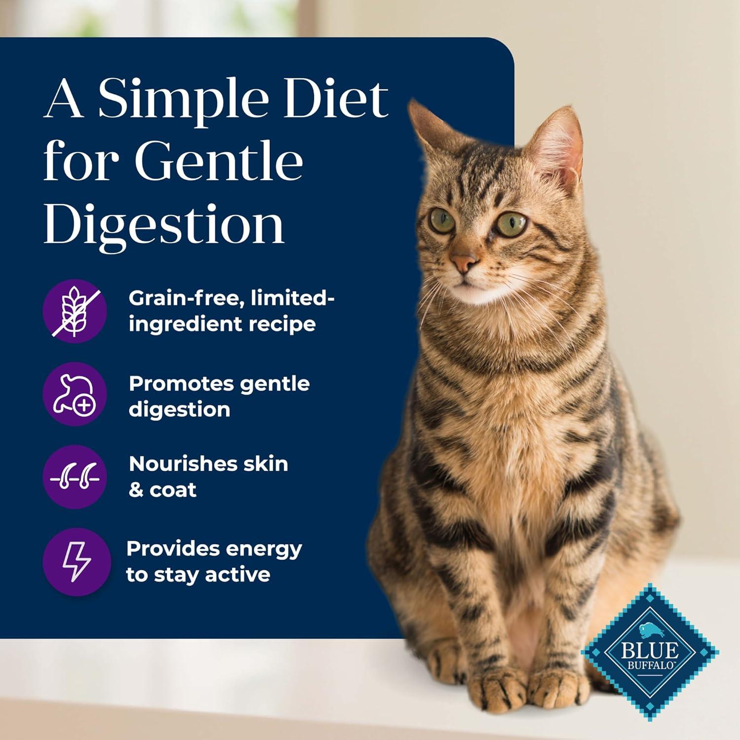imageBlue Buffalo Basics GrainFree Dry Cat Food Skin amp Stomach Care Limited Ingredient Diet for Indoor Cats Turkey amp Potato Recipe 11lb BagTurkey Potato
