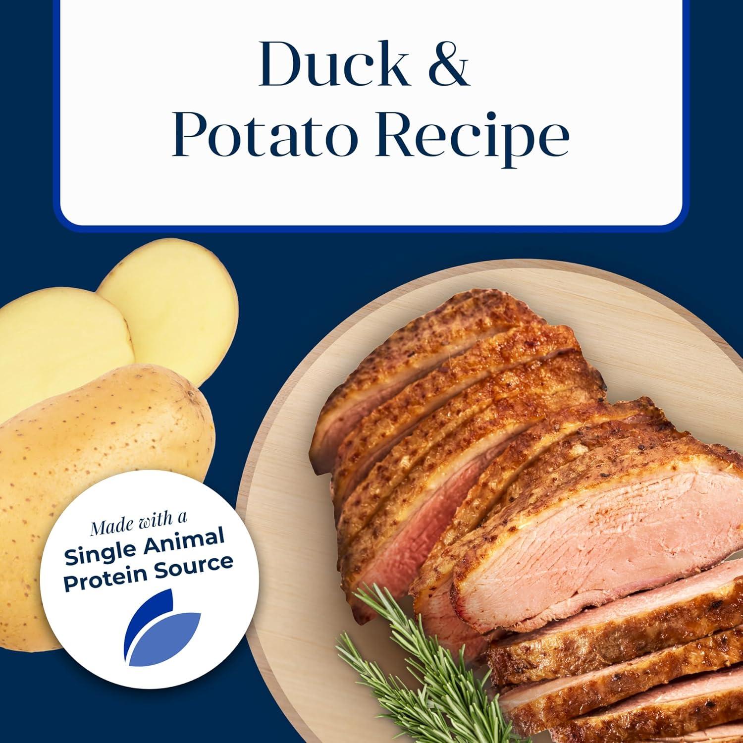 imageBlue Buffalo Basics GrainFree Dry Dog Food for Adult Dogs Limited Ingredient Diet Lamb Recipe 22lb BagDuck Potato