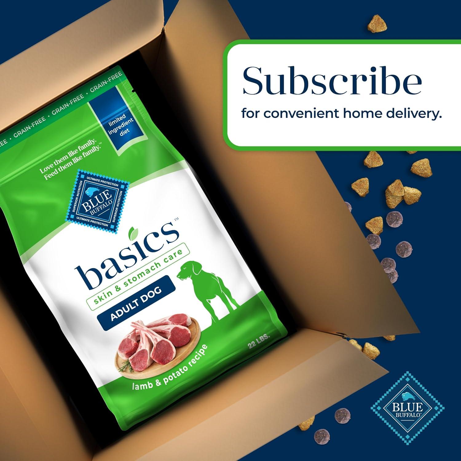 imageBlue Buffalo Basics GrainFree Dry Dog Food for Adult Dogs Limited Ingredient Diet Lamb Recipe 22lb BagLamb Potato