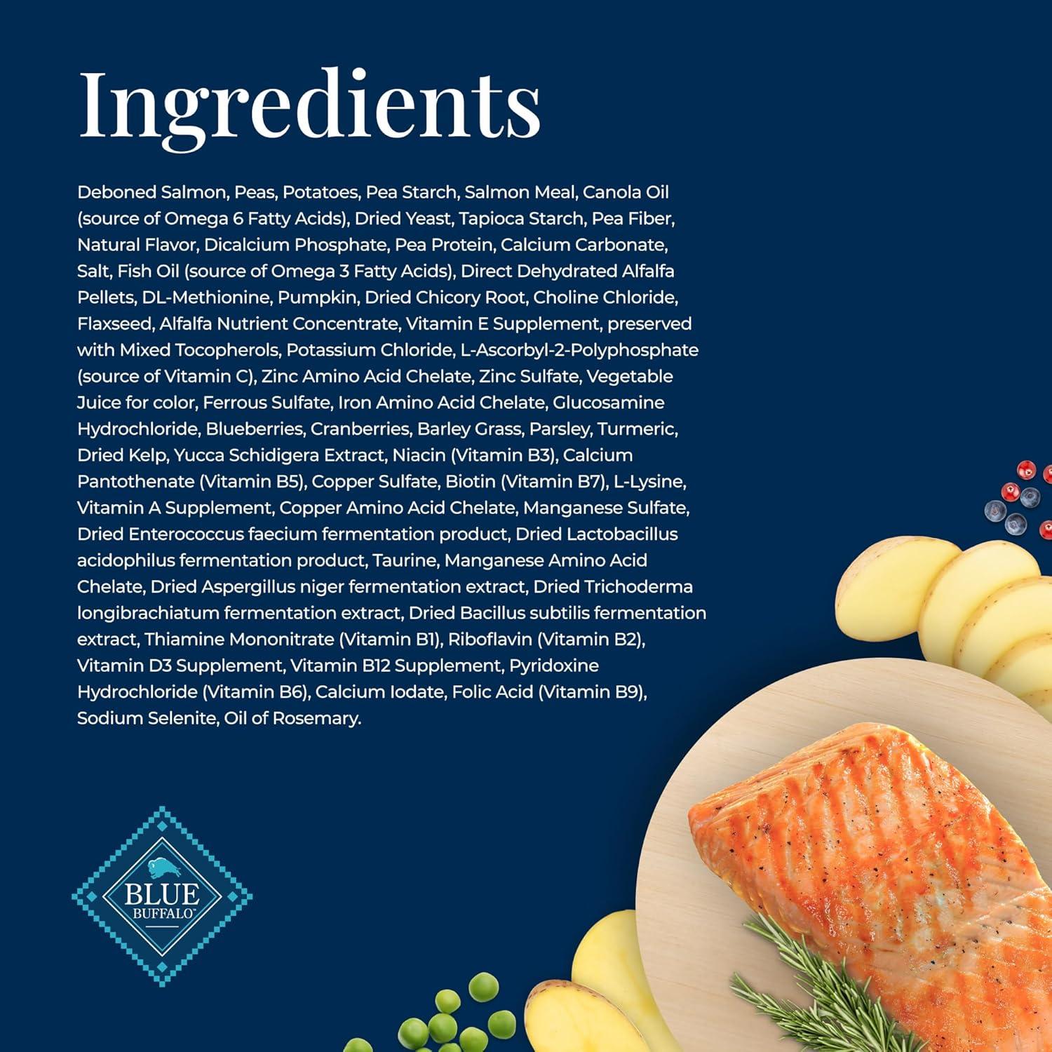 imageBlue Buffalo Basics GrainFree Dry Dog Food for Adult Dogs Limited Ingredient Diet Lamb Recipe 22lb BagSalmon Potato