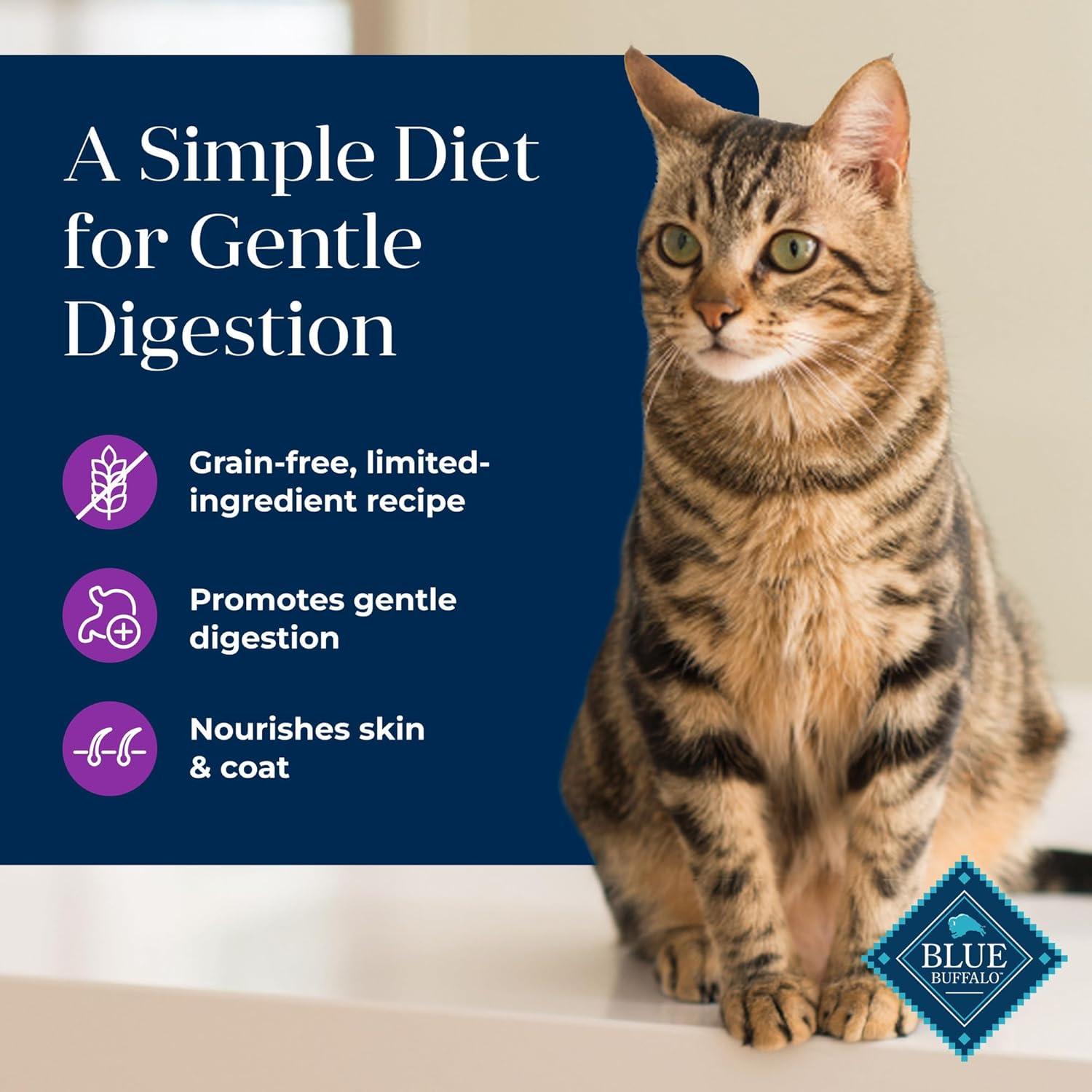 imageBlue Buffalo Basics GrainFree Wet Cat Food Skin amp Stomach Care Limited Ingredient Diet for Indoor Cats Duck amp Potato Entre 3oz Cans 24 CountTurkey