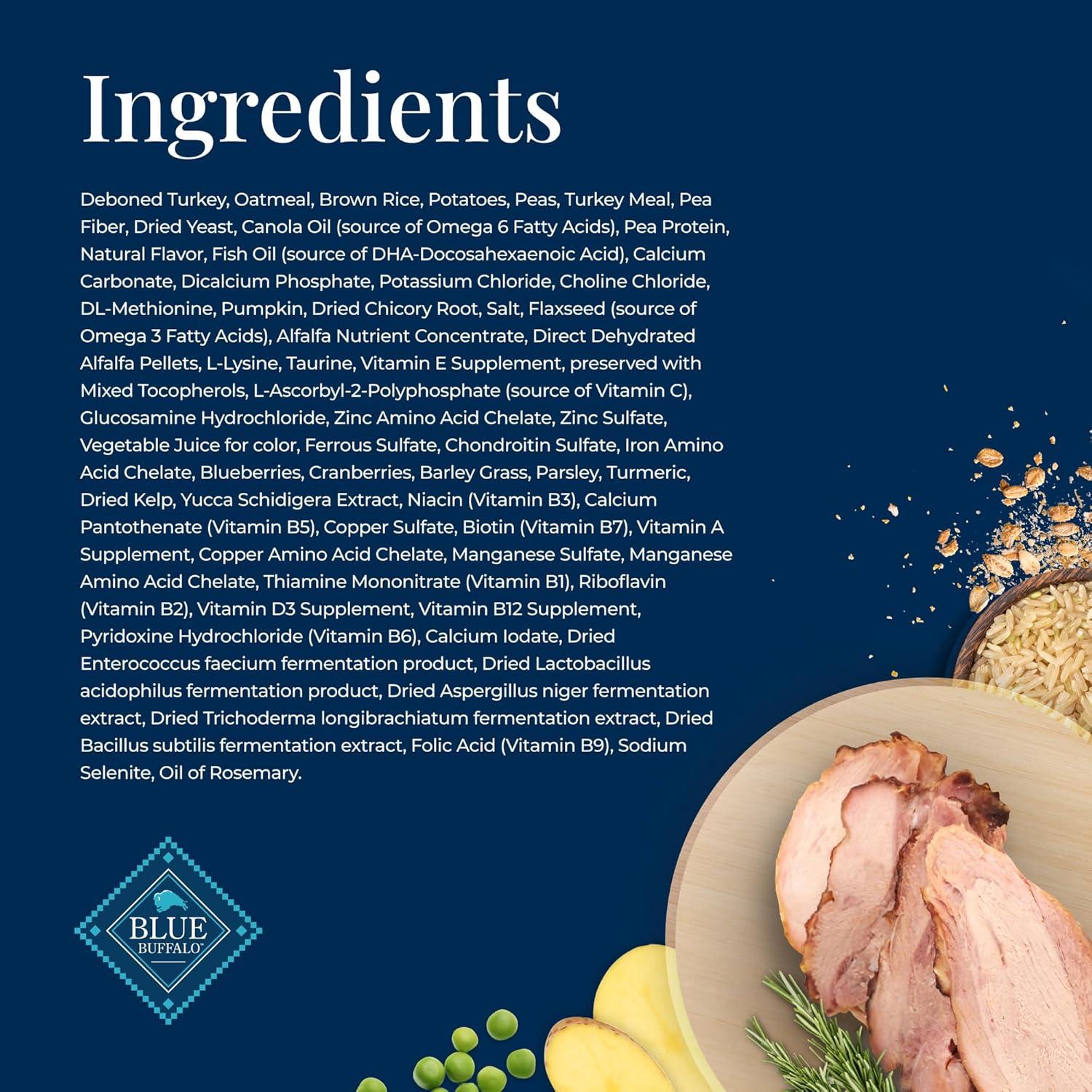 imageBlue Buffalo Basics Senior Dry Dog Food Skin amp Stomach Care Limited Ingredient Diet Turkey Recipe 24lb BagTurkey Potato WithGrain