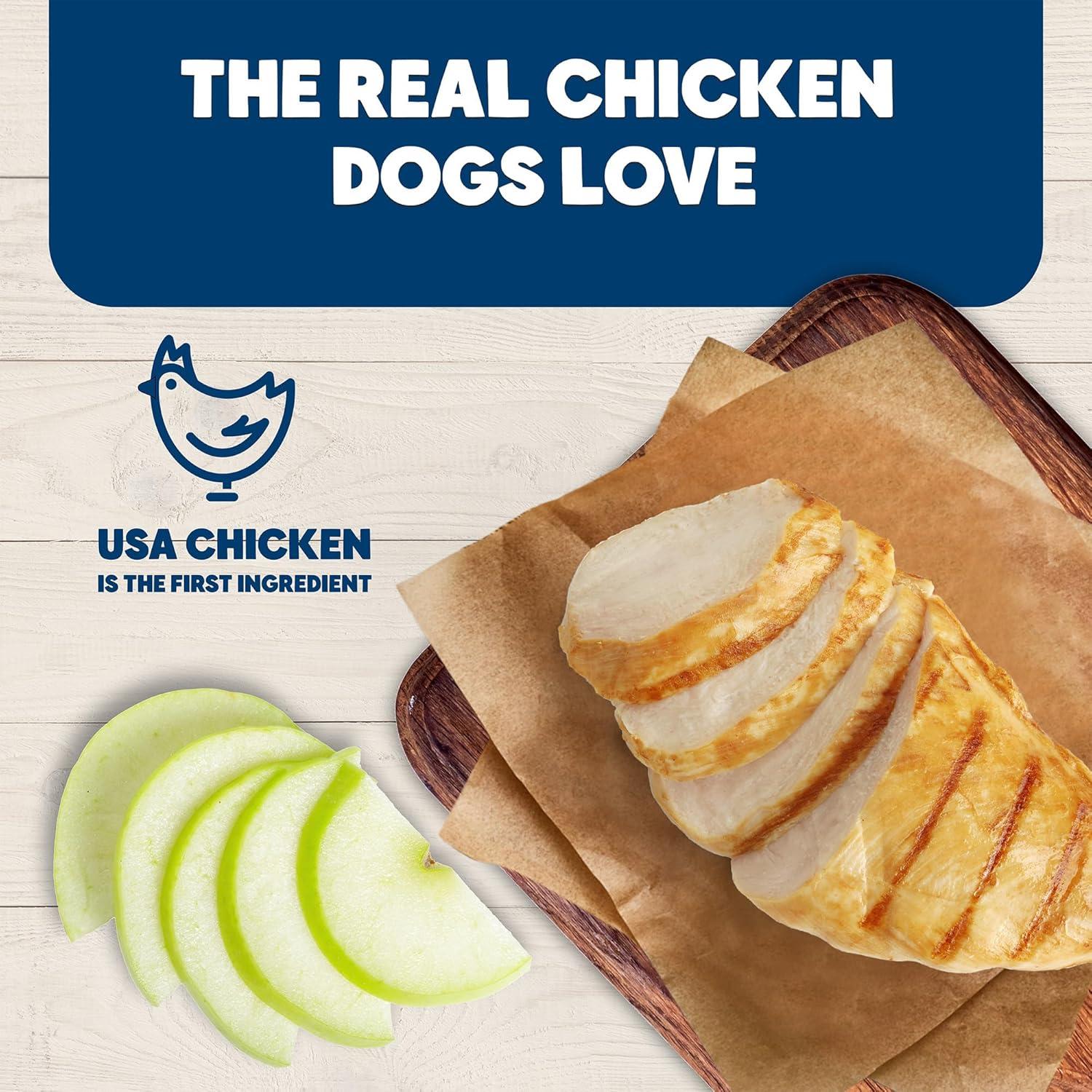 imageBlue Buffalo BeneBars Digestive Support Dog Treats with Prebiotic Fiber Made with Natural Ingredients USA Chicken amp Apple 9oz BagChicken Apple
