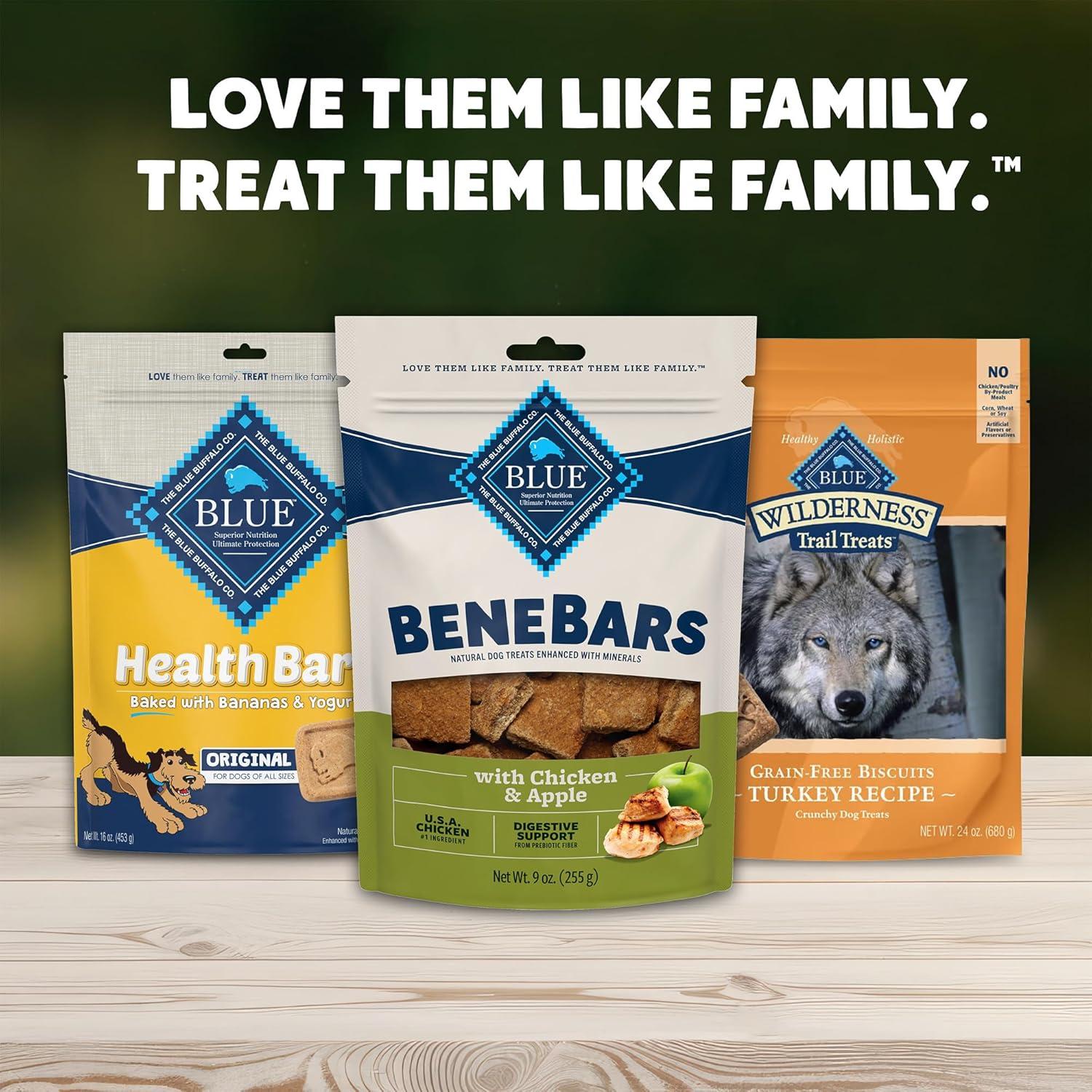 imageBlue Buffalo BeneBars Digestive Support Dog Treats with Prebiotic Fiber Made with Natural Ingredients USA Chicken amp Apple 9oz BagChicken Apple