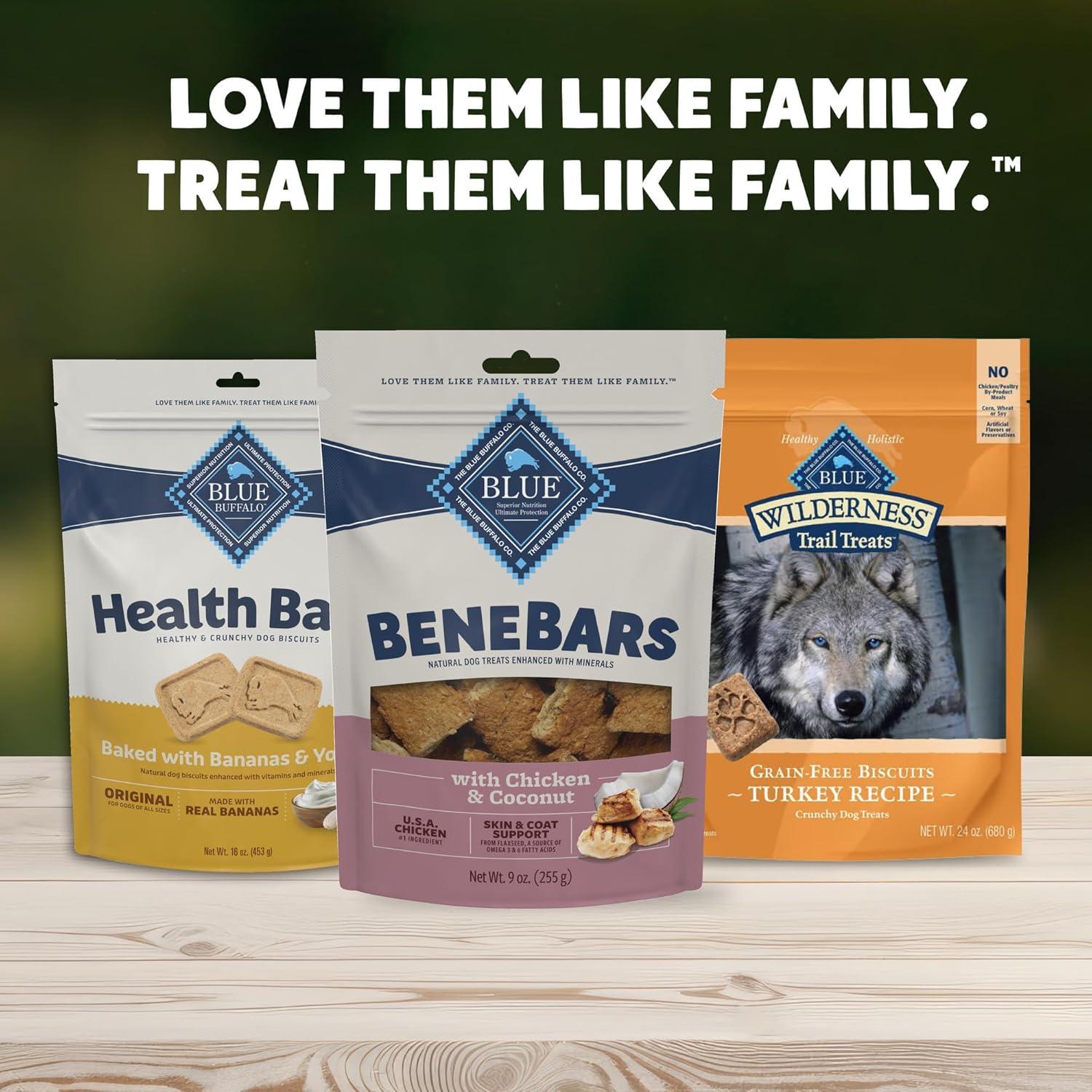 imageBlue Buffalo BeneBars Digestive Support Dog Treats with Prebiotic Fiber Made with Natural Ingredients USA Chicken amp Apple 9oz BagChicken Coconut
