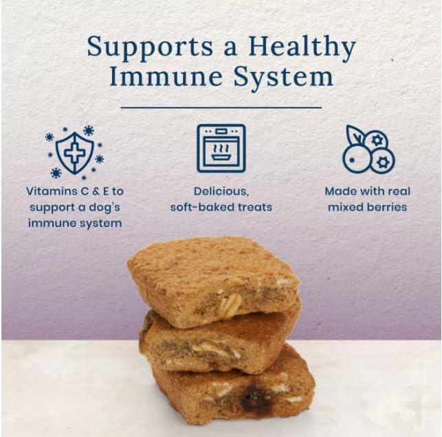 imageBlue Buffalo BeneBars Digestive Support Dog Treats with Prebiotic Fiber Made with Natural Ingredients USA Chicken amp Apple 9oz BagChicken Mixed Berries