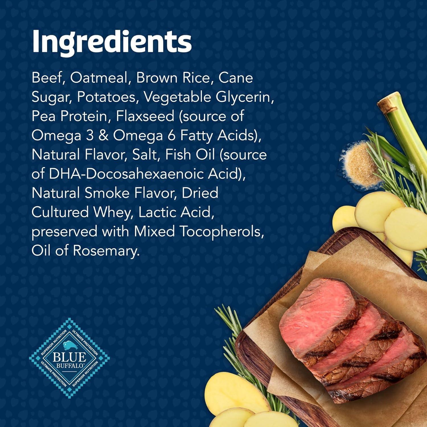 imageBlue Buffalo Bits Natural Soft Moist to Go Dog Training Treats Beef Recipe 1oz Bags Pack of 12BLUE Bits Beef