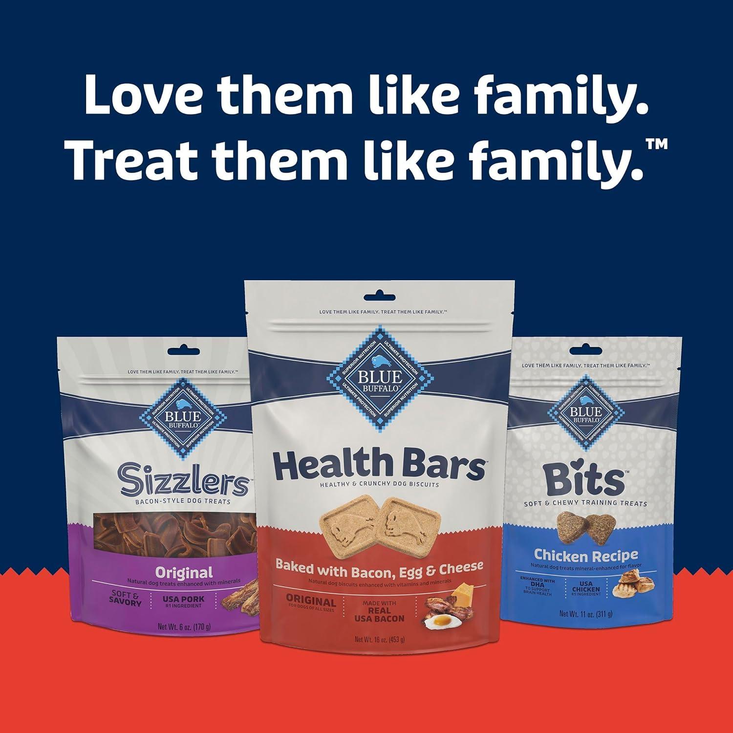 imageBlue Buffalo Bits Natural Soft Moist to Go Dog Training Treats Beef Recipe 1oz Bags Pack of 12Bacon Egg Cheese