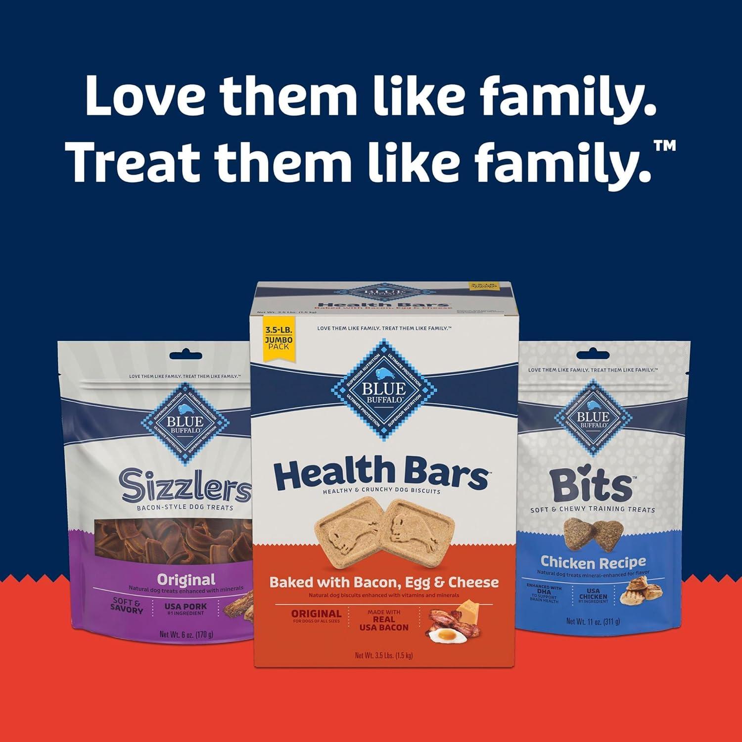 imageBlue Buffalo Bits Natural Soft Moist to Go Dog Training Treats Beef Recipe 1oz Bags Pack of 12Bacon Egg Cheese