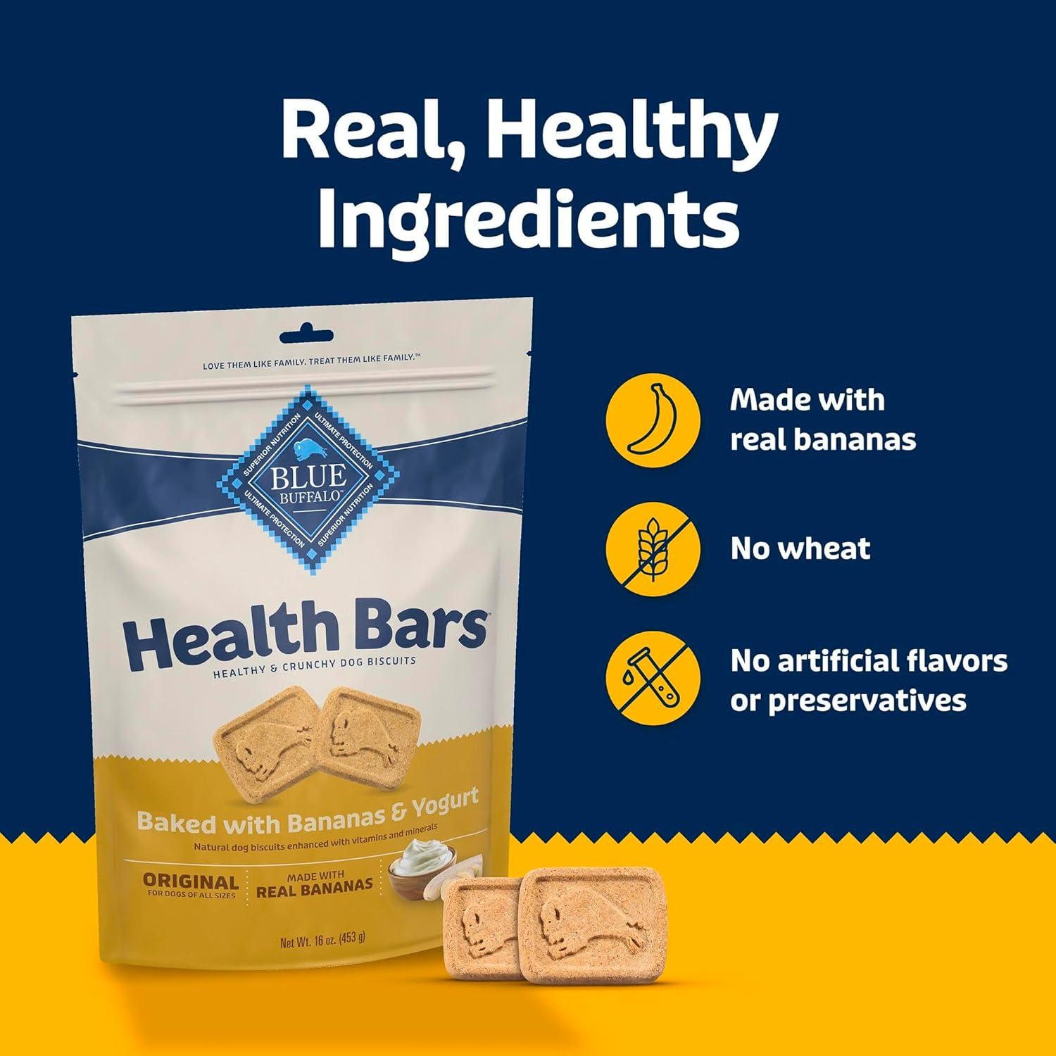 imageBlue Buffalo Bits Natural Soft Moist to Go Dog Training Treats Beef Recipe 1oz Bags Pack of 12Banana Yogurt