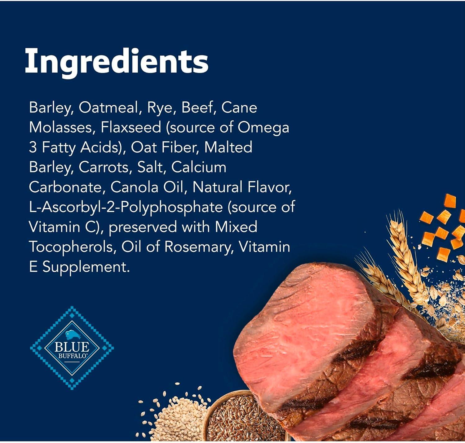 imageBlue Buffalo Bits Natural Soft Moist to Go Dog Training Treats Beef Recipe 1oz Bags Pack of 12Beef