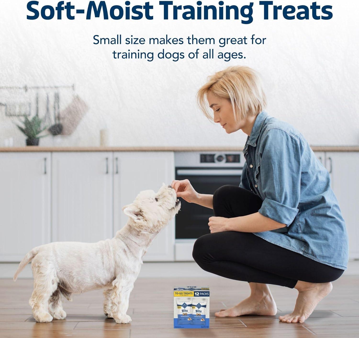 imageBlue Buffalo Bits Soft Dog Treats for Training Made with Natural Ingredients amp Enhanced with DHA Beef Recipe 4oz BagBLUE Bits Chicken