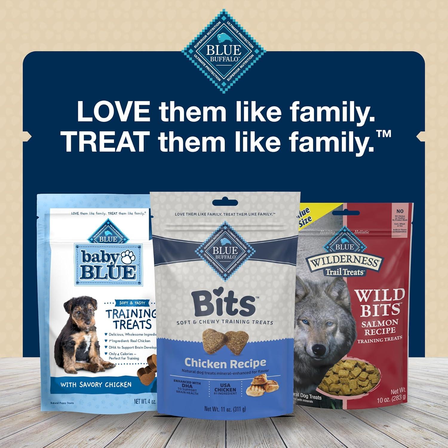 imageBlue Buffalo Bits Soft Dog Treats for Training Made with Natural Ingredients amp Enhanced with DHA Beef Recipe 4oz BagBeef Salmon Turkey and Chicken