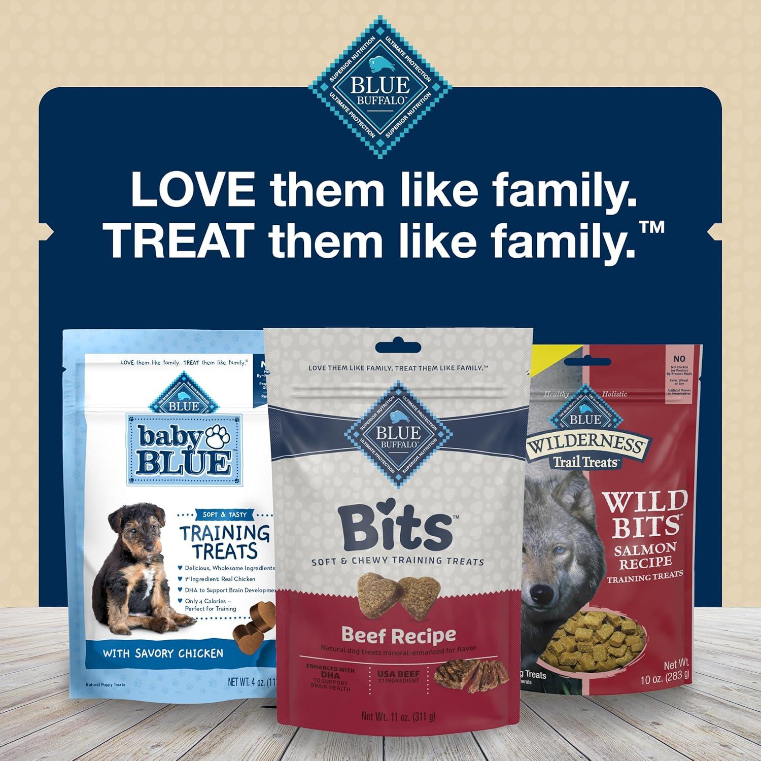 imageBlue Buffalo Bits Soft Dog Treats for Training Made with Natural Ingredients amp Enhanced with DHA Beef Recipe 4oz BagBeef