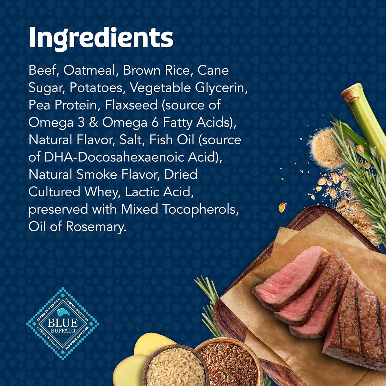 imageBlue Buffalo Bits Soft Dog Treats for Training Made with Natural Ingredients amp Enhanced with DHA Beef Recipe 4oz BagBeef