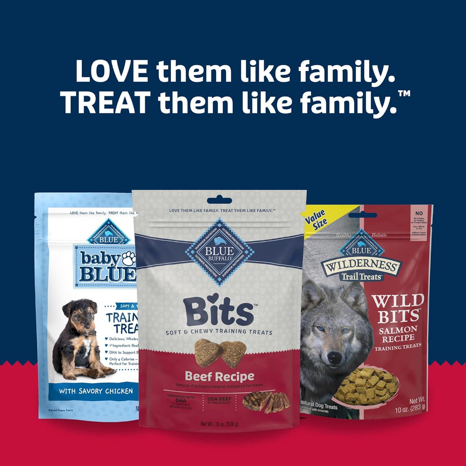 imageBlue Buffalo Bits Soft Dog Treats for Training Made with Natural Ingredients amp Enhanced with DHA Beef Recipe 4oz BagBeef