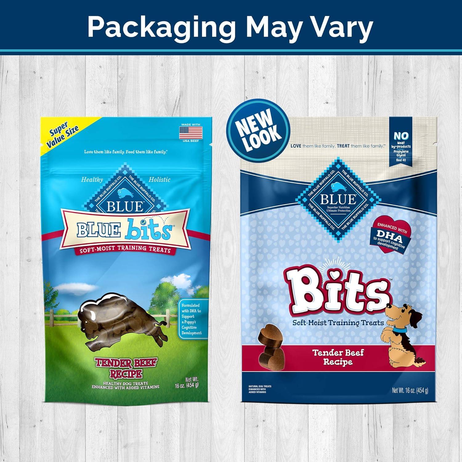imageBlue Buffalo Bits Soft Dog Treats for Training Made with Natural Ingredients amp Enhanced with DHA Beef Recipe 4oz BagBeef