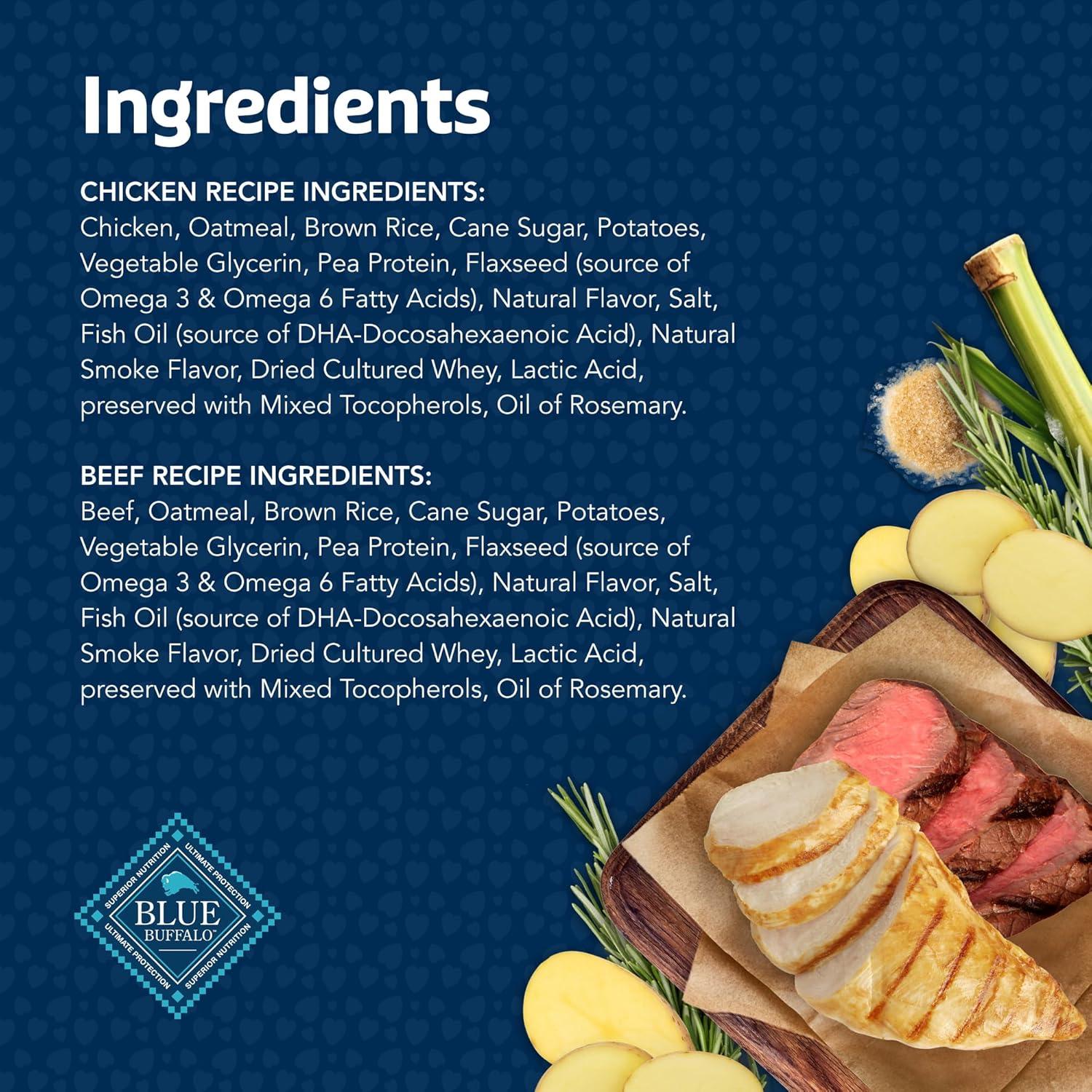 imageBlue Buffalo Bits Soft Dog Treats for Training Made with Natural Ingredients amp Enhanced with DHA Beef Recipe 4oz BagChicken Beef